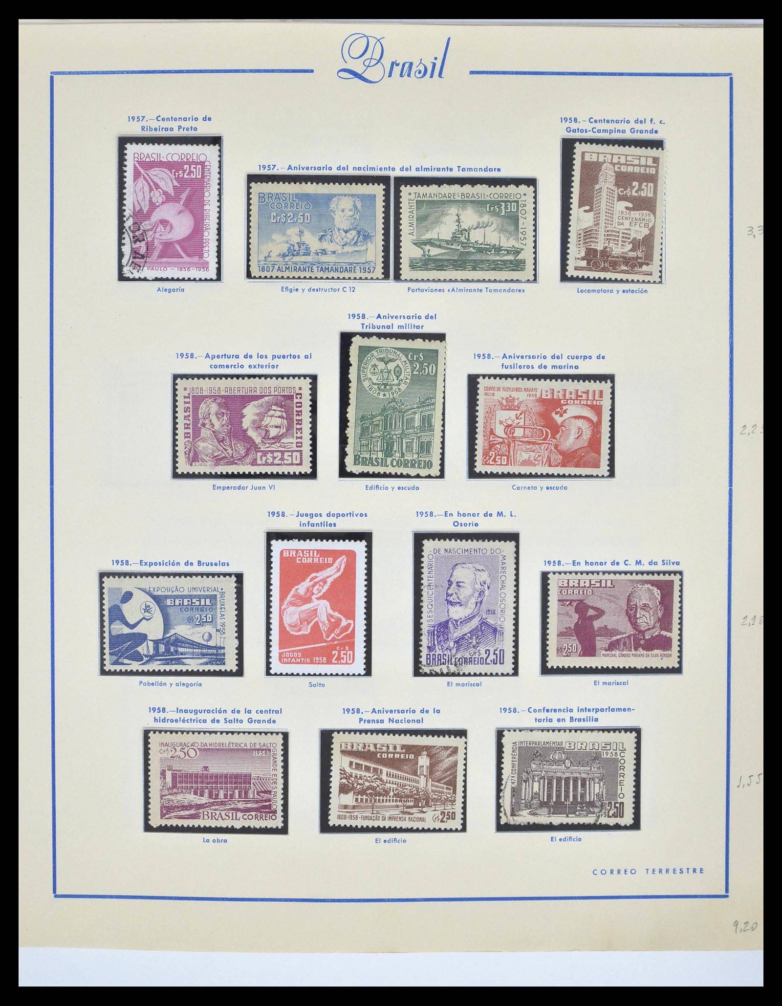 39245 0041 - Postzegelverzameling 39245 Brazilië 1843-1968.