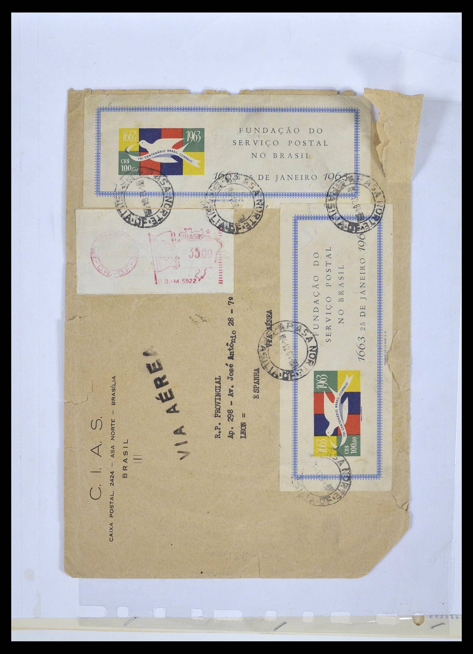 39245 0049 - Postzegelverzameling 39245 Brazilië 1843-1968.