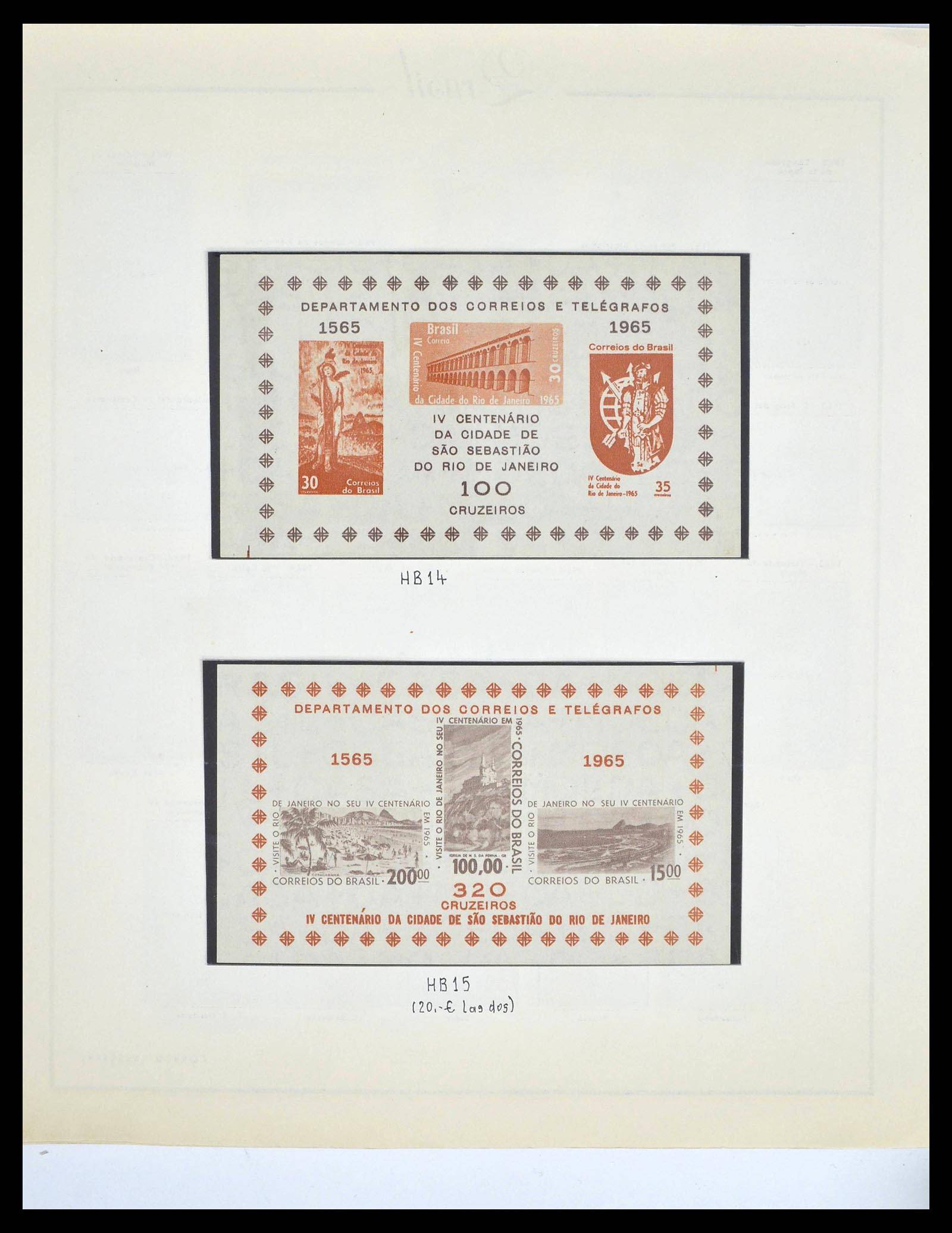 39245 0052 - Postzegelverzameling 39245 Brazilië 1843-1968.
