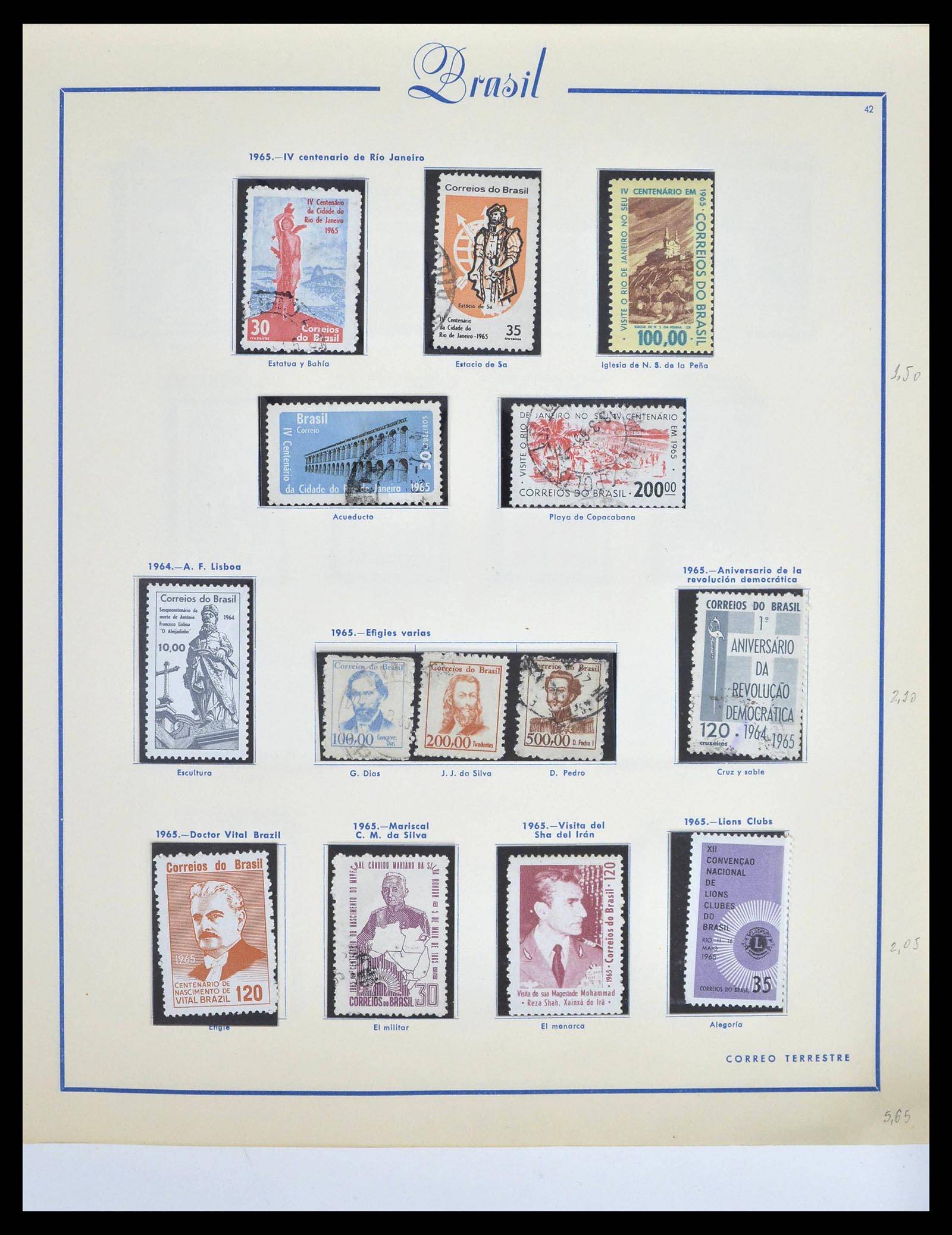 39245 0053 - Postzegelverzameling 39245 Brazilië 1843-1968.