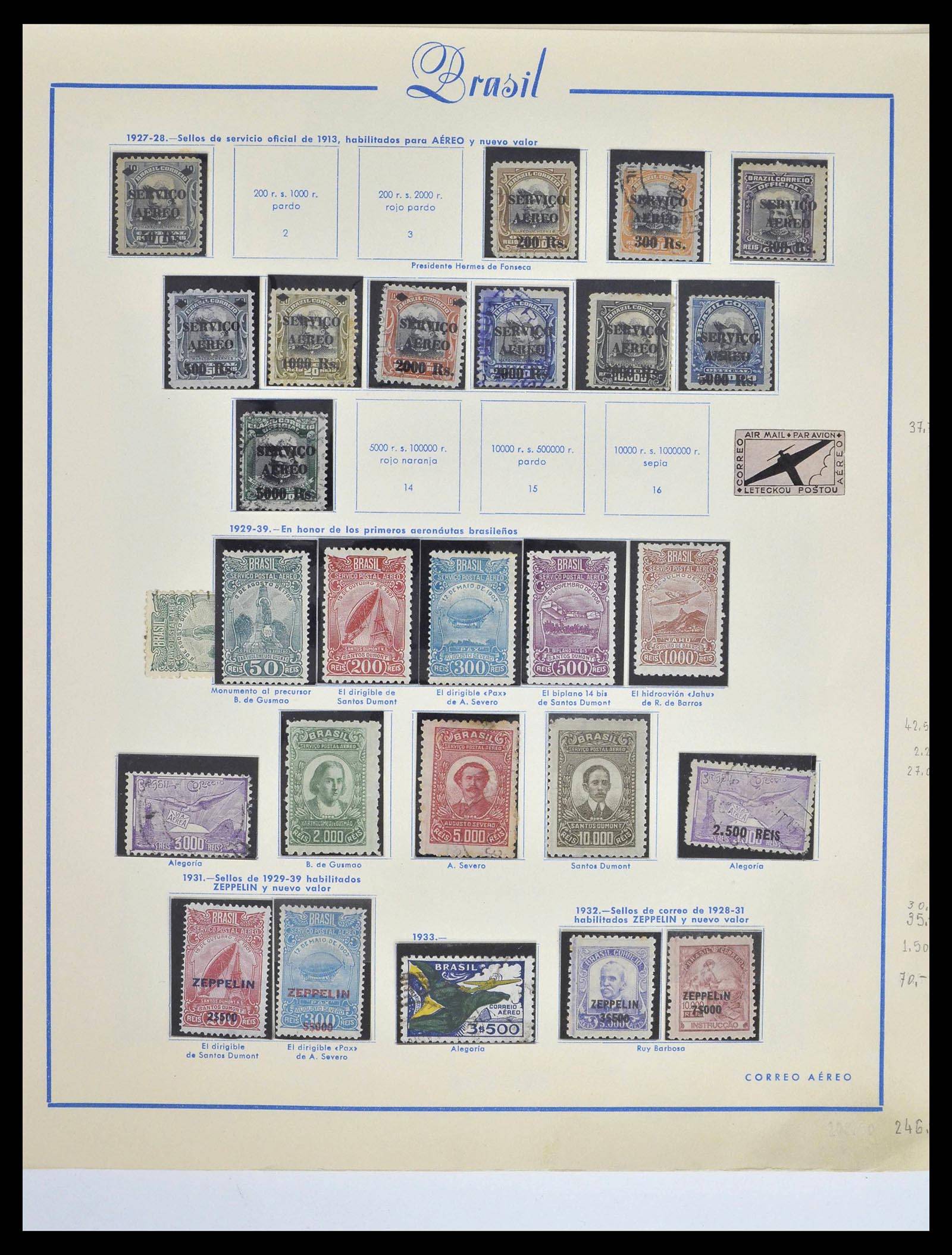 39245 0067 - Postzegelverzameling 39245 Brazilië 1843-1968.