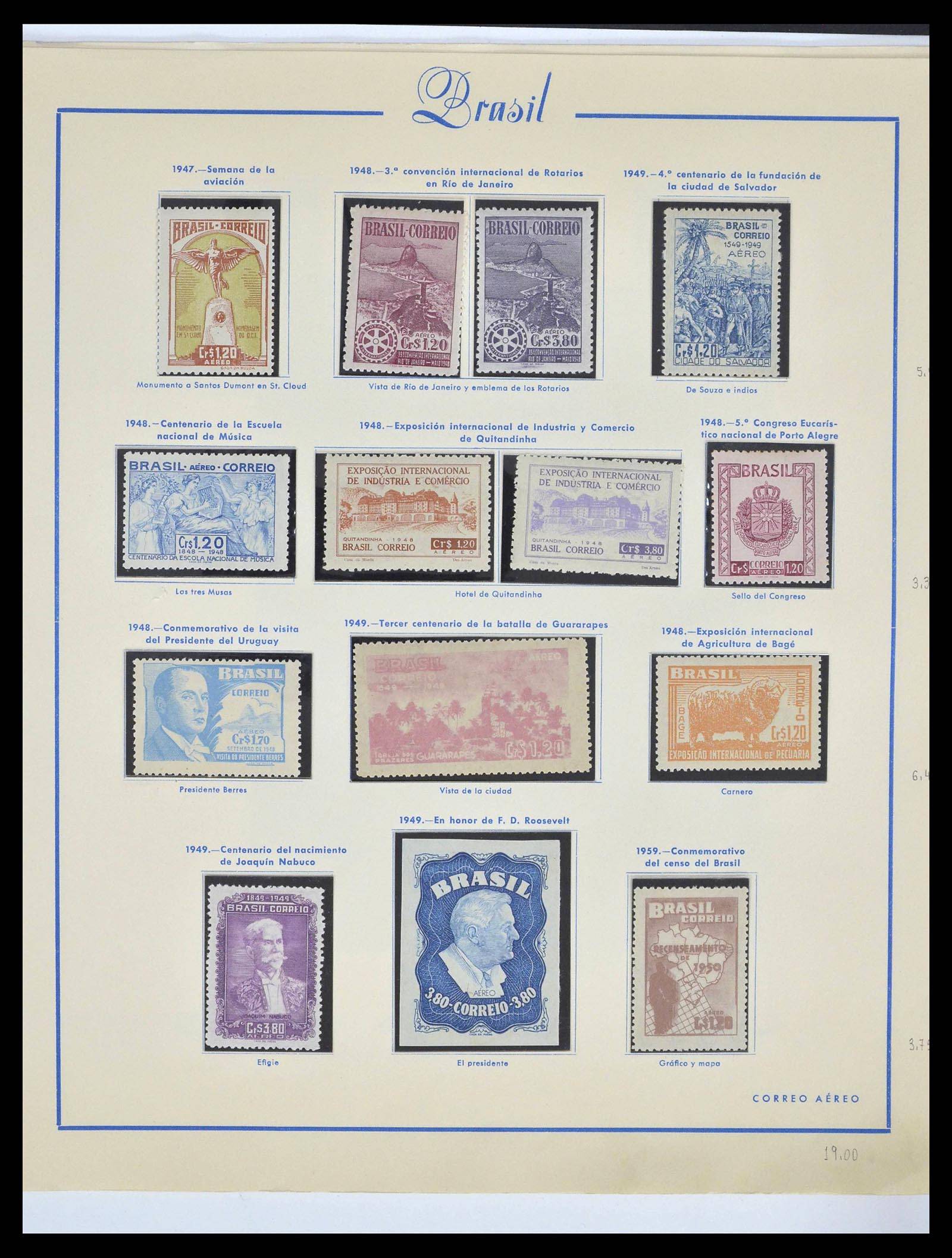 39245 0071 - Stamp collection 39245 Brazil 1843-1968.