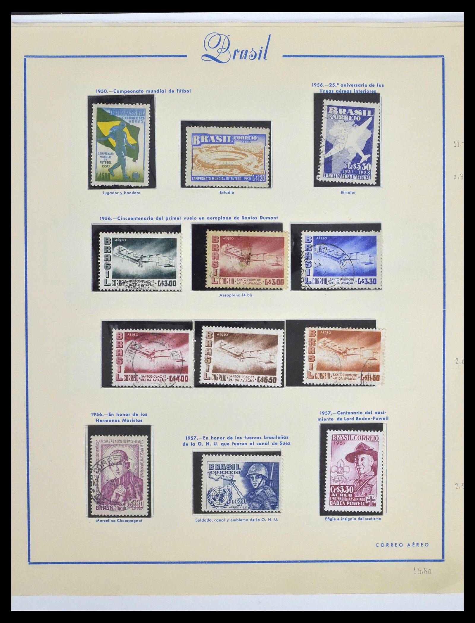 39245 0074 - Postzegelverzameling 39245 Brazilië 1843-1968.