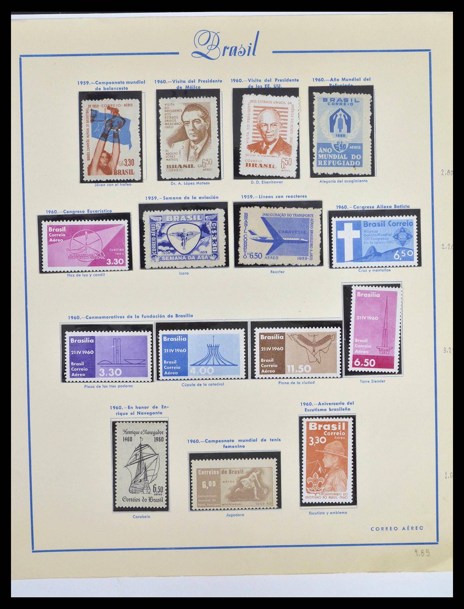 39245 0076 - Postzegelverzameling 39245 Brazilië 1843-1968.