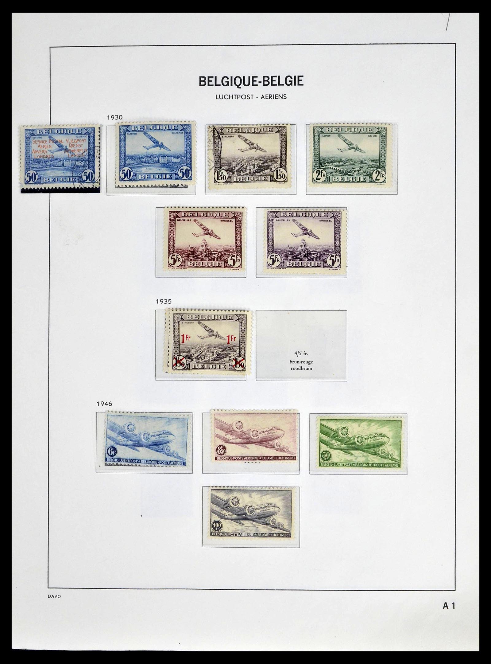 39246 0001 - Postzegelverzameling 39246 België back of the book 1879-1985.