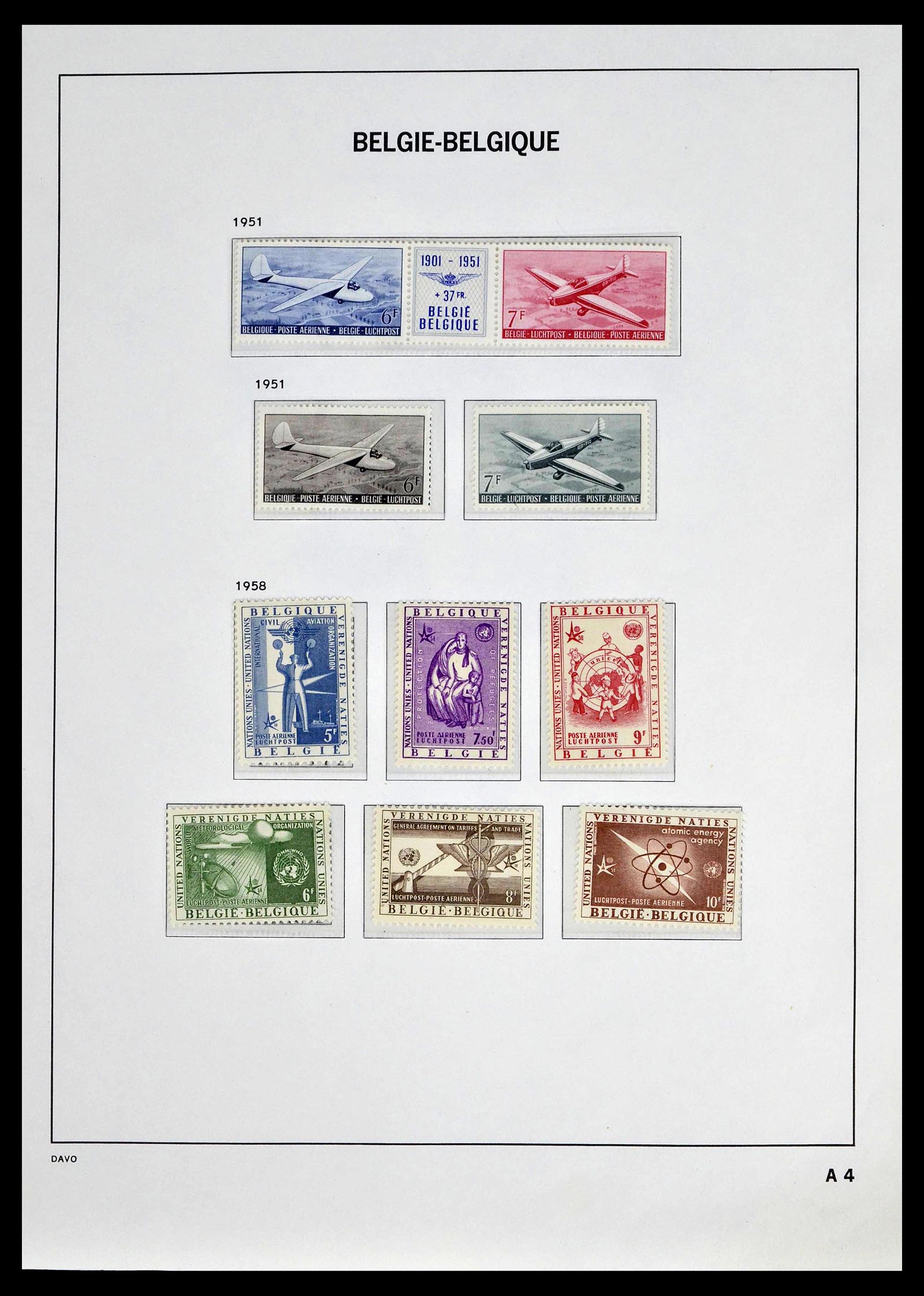 39246 0004 - Postzegelverzameling 39246 België back of the book 1879-1985.