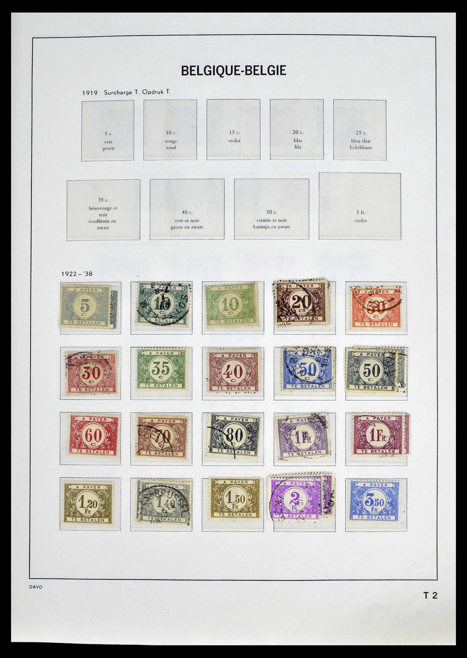 39246 0013 - Postzegelverzameling 39246 België back of the book 1879-1985.
