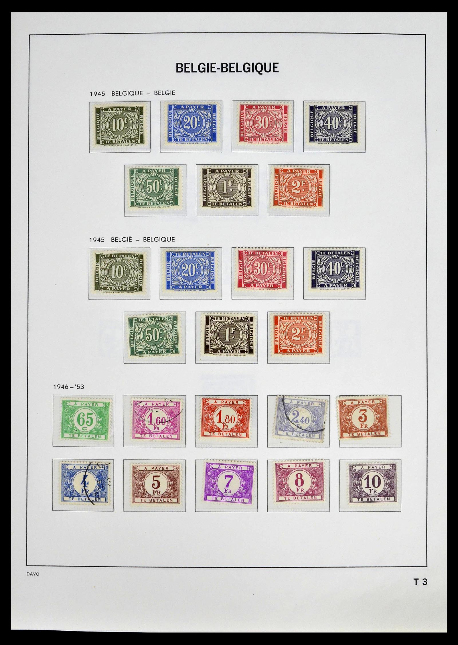 39246 0014 - Postzegelverzameling 39246 België back of the book 1879-1985.