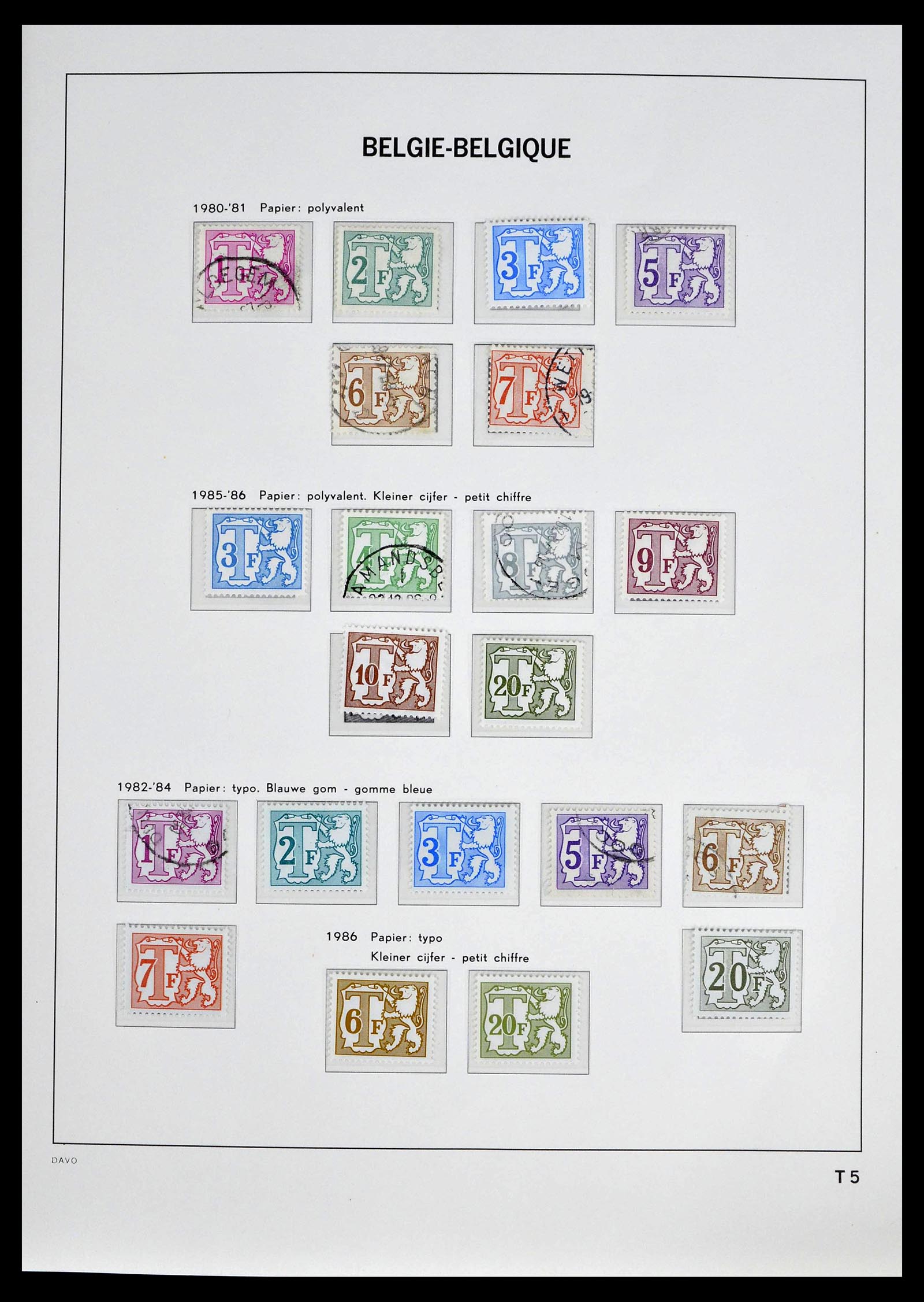 39246 0016 - Postzegelverzameling 39246 België back of the book 1879-1985.