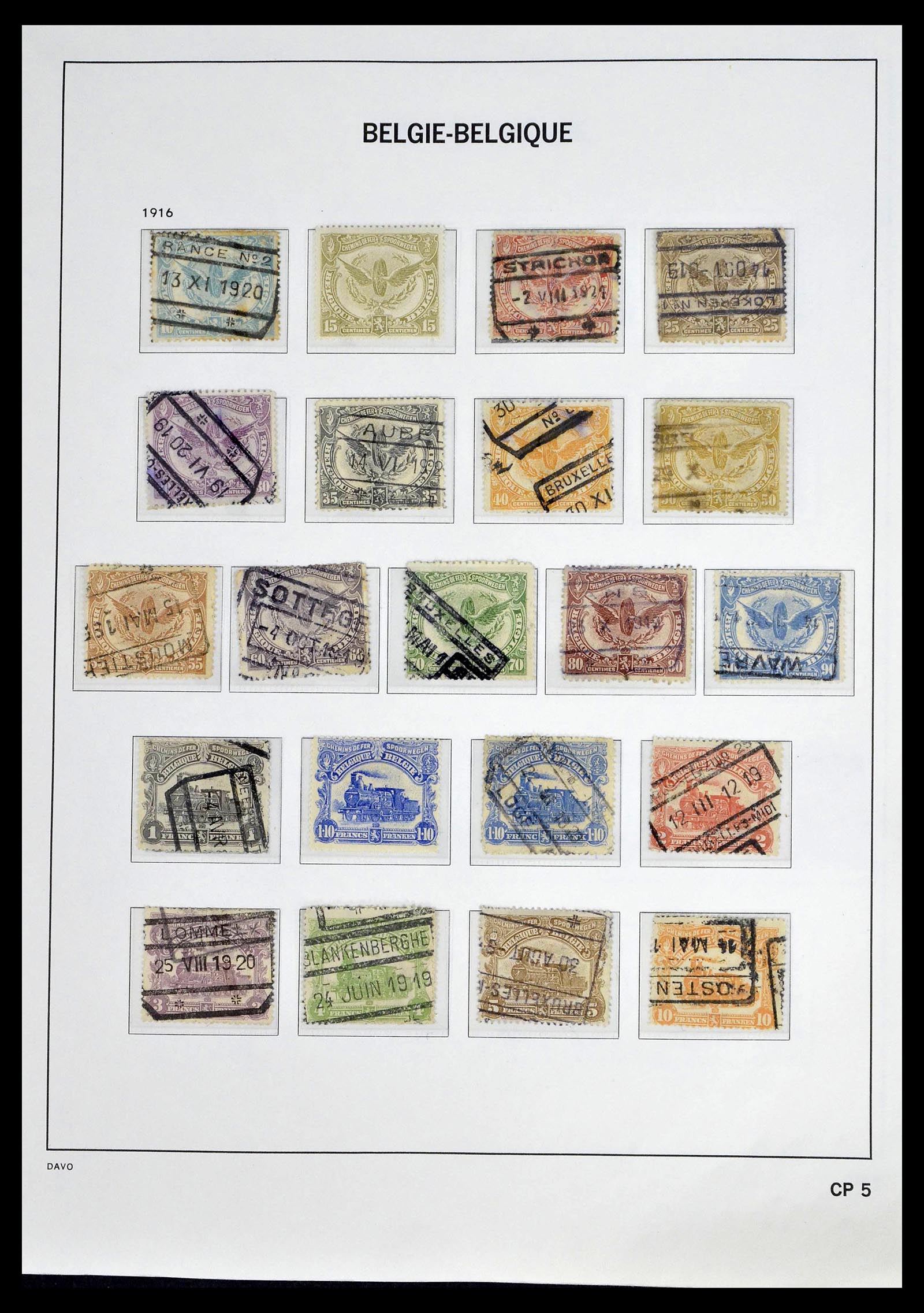 39246 0022 - Postzegelverzameling 39246 België back of the book 1879-1985.
