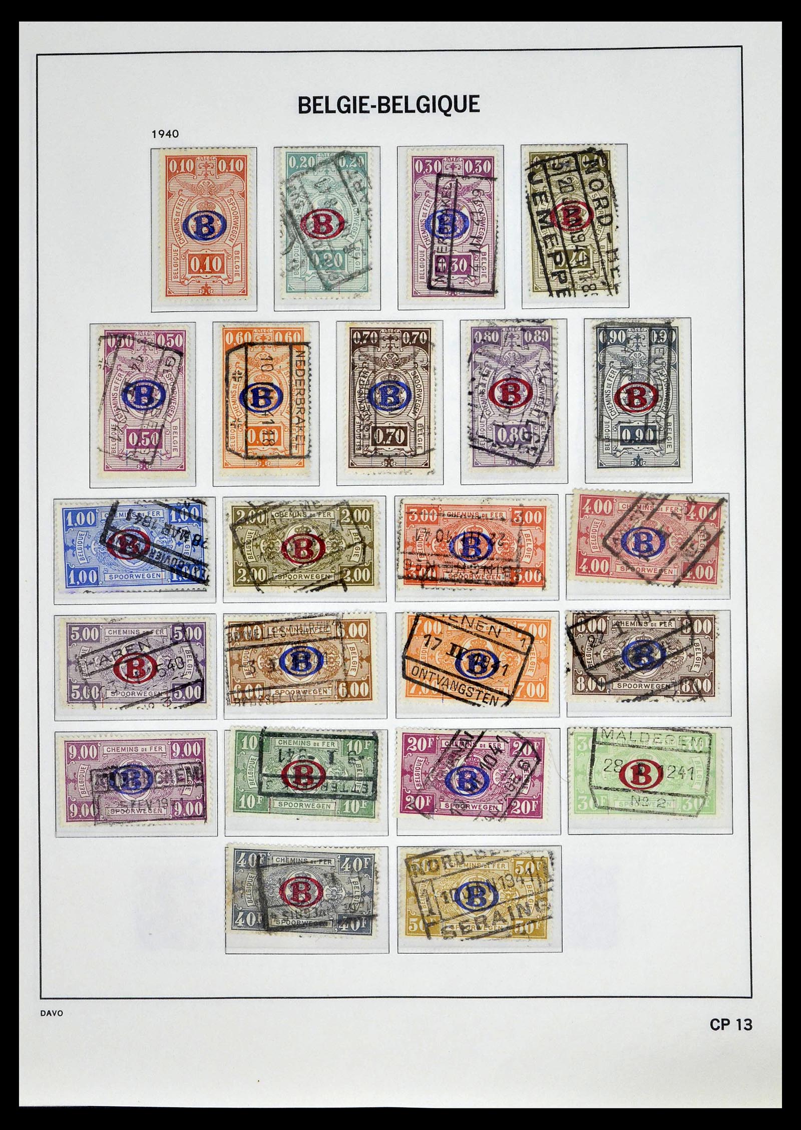 39246 0031 - Postzegelverzameling 39246 België back of the book 1879-1985.
