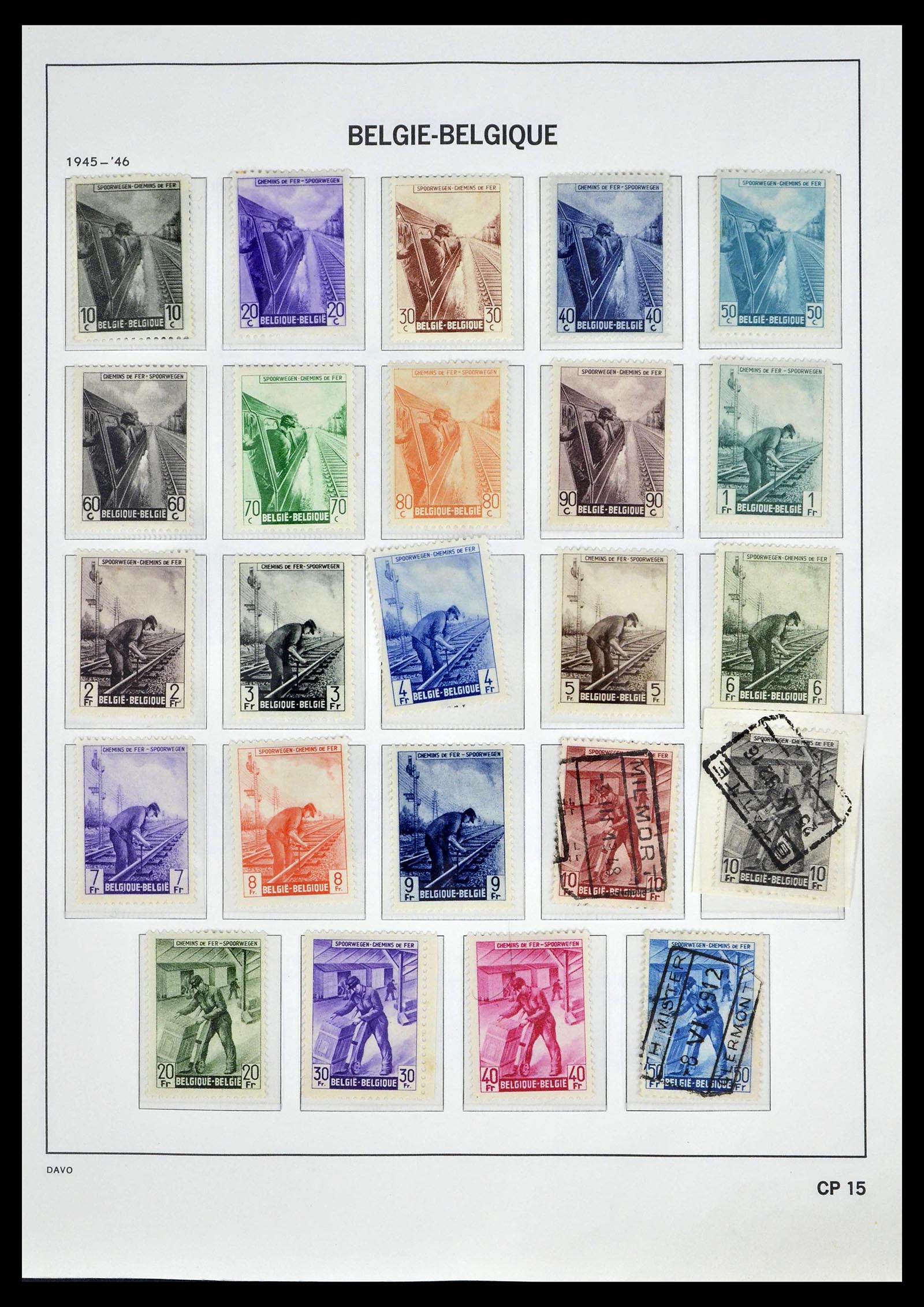 39246 0033 - Postzegelverzameling 39246 België back of the book 1879-1985.