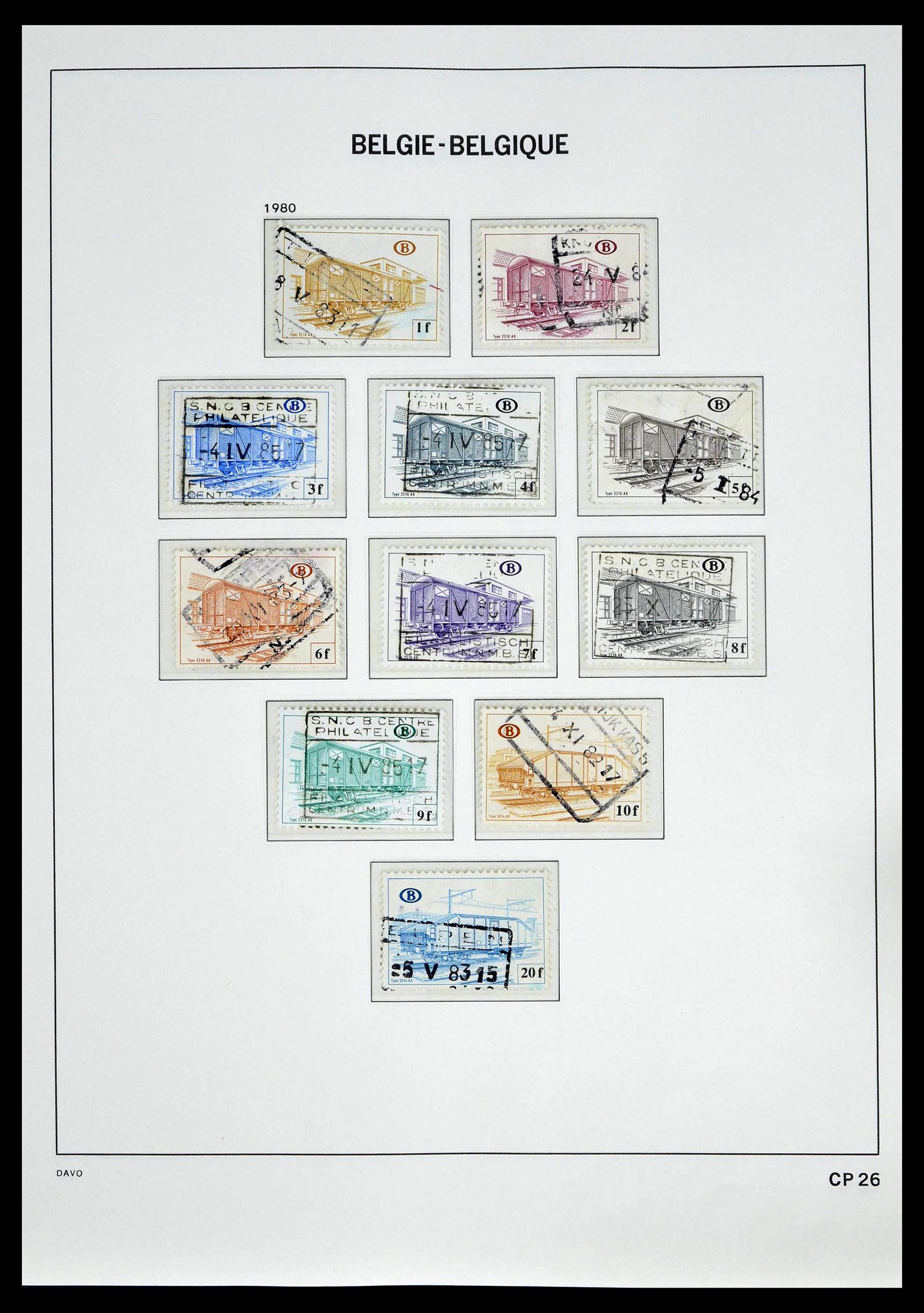 39246 0044 - Postzegelverzameling 39246 België back of the book 1879-1985.