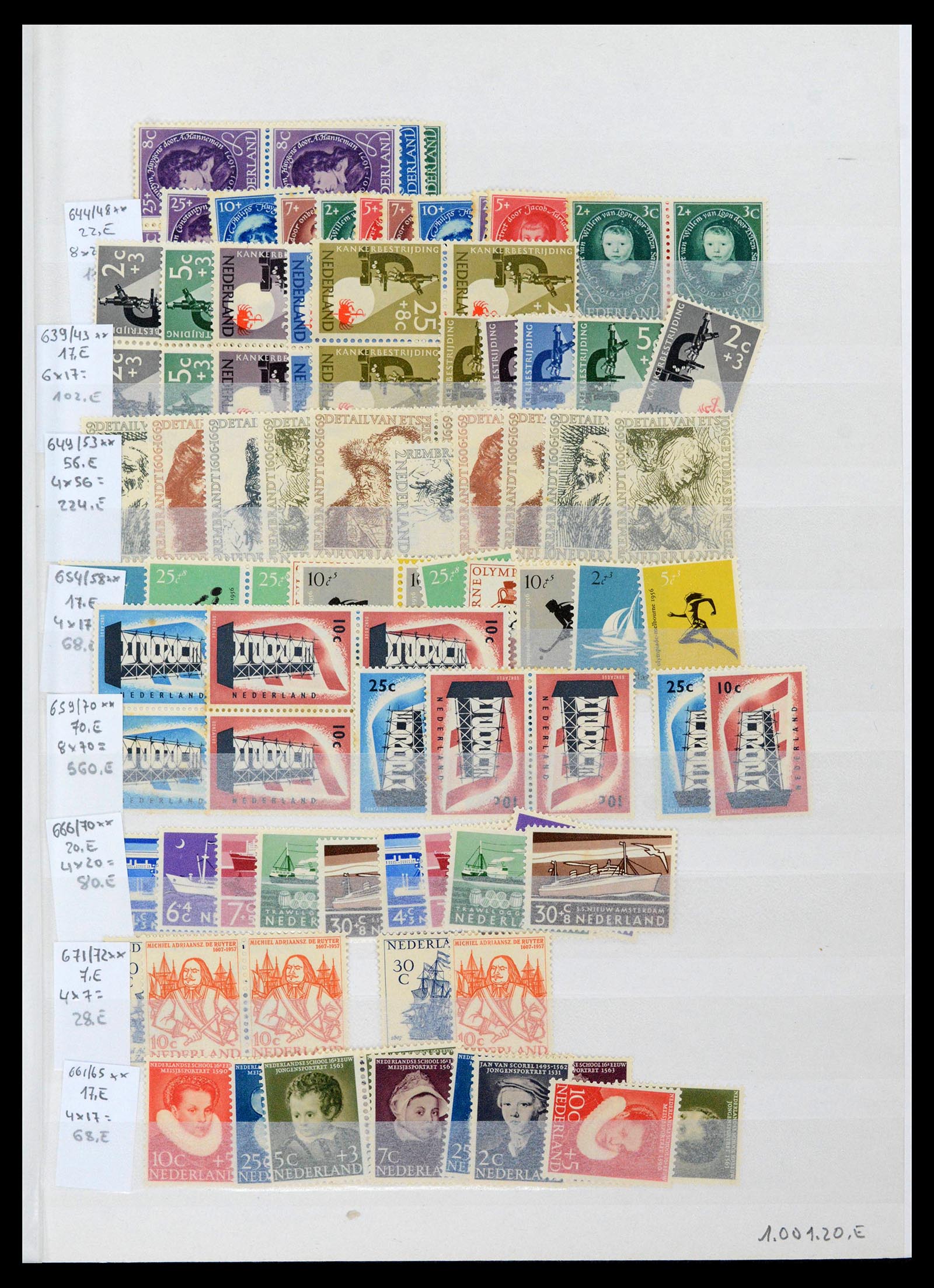 39247 0009 - Postzegelverzameling 39247 Nederland 1852-1984.
