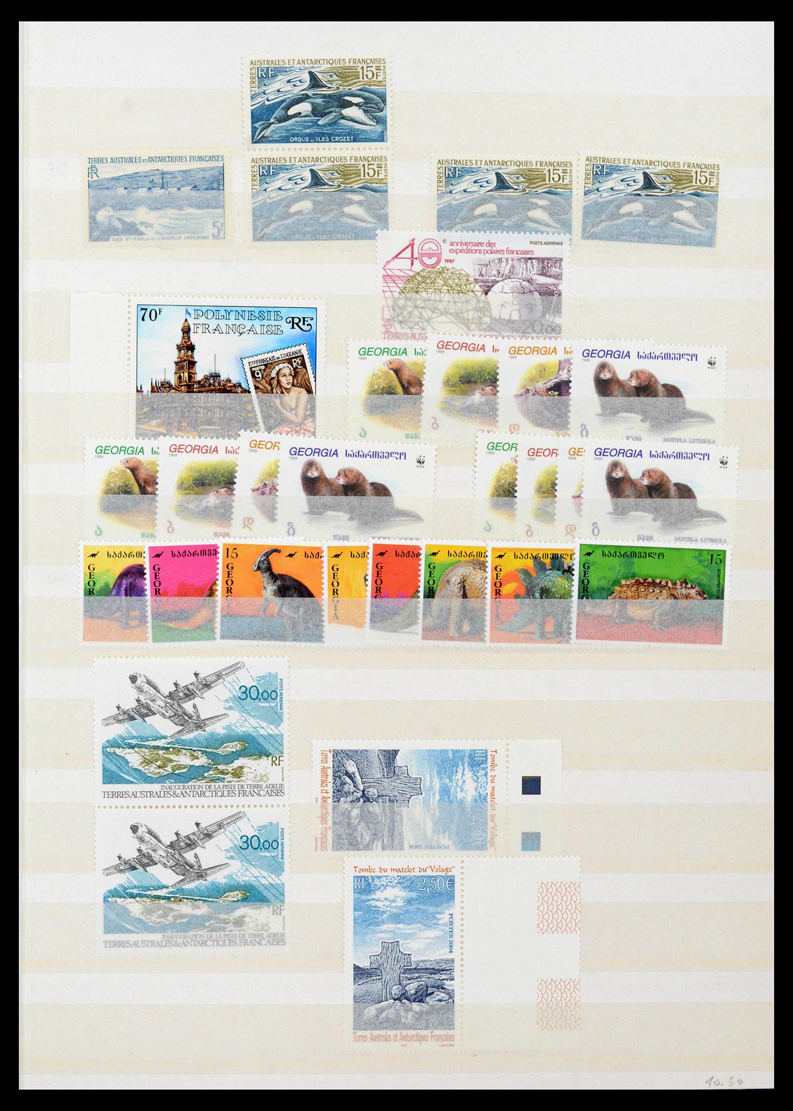 39248 0003 - Stamp collection 39248 TAAF MNH and MH.