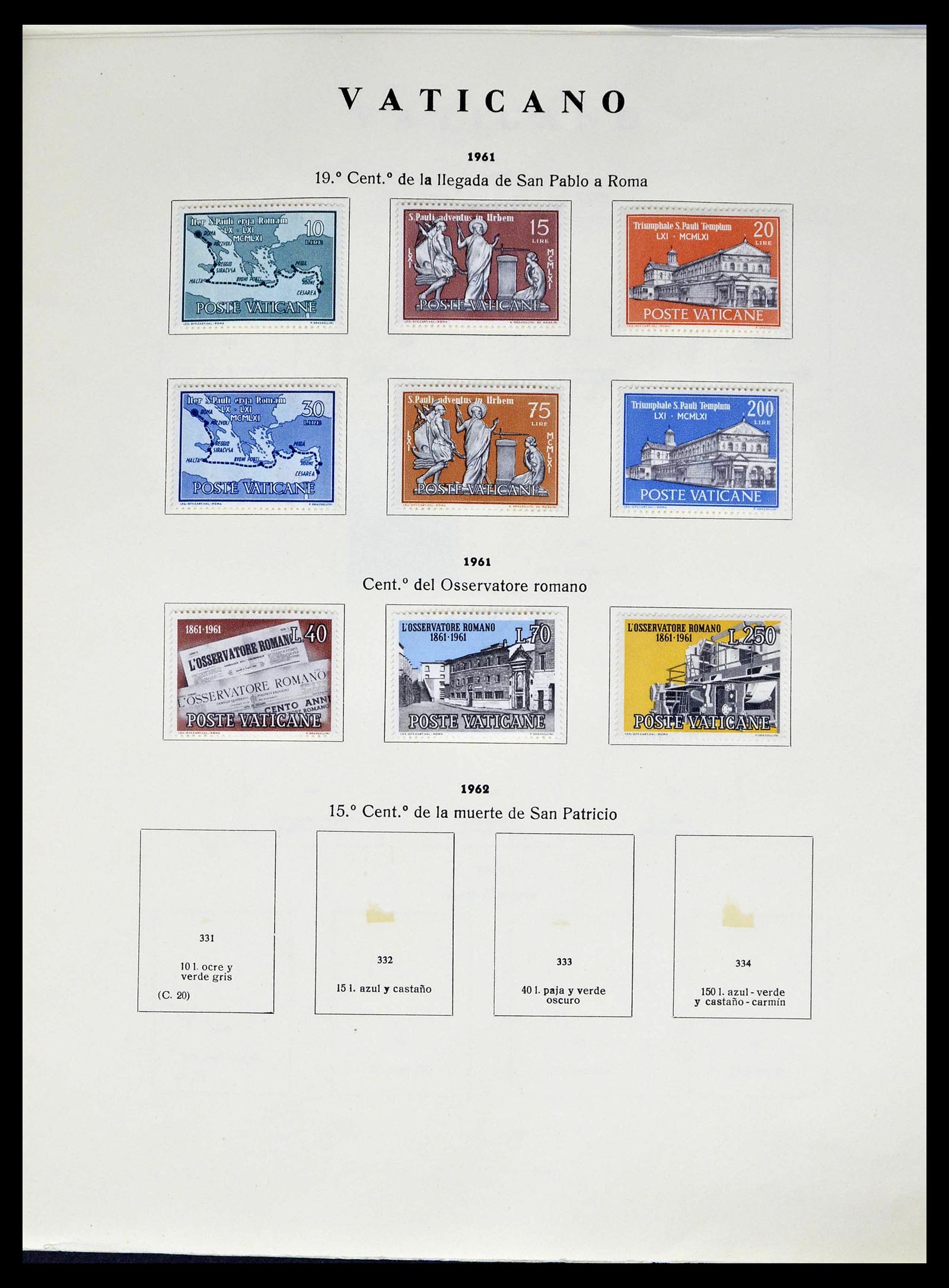 39249 0022 - Postzegelverzameling 39249 Vaticaan 1852-1986.