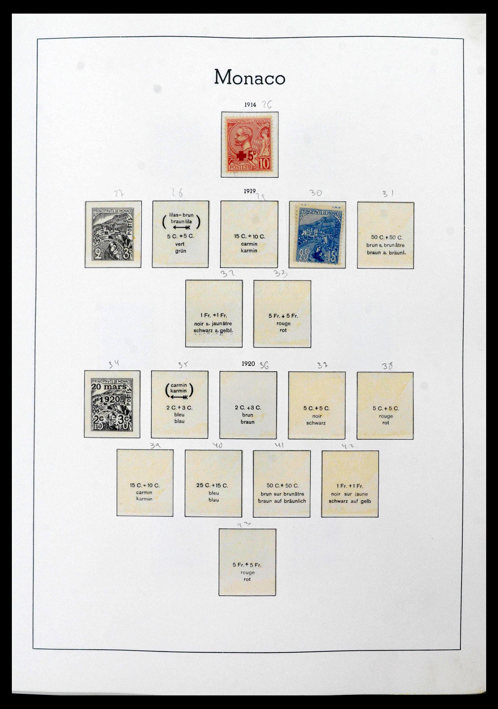 39250 0004 - Postzegelverzameling 39250 Monaco 1885-1995.