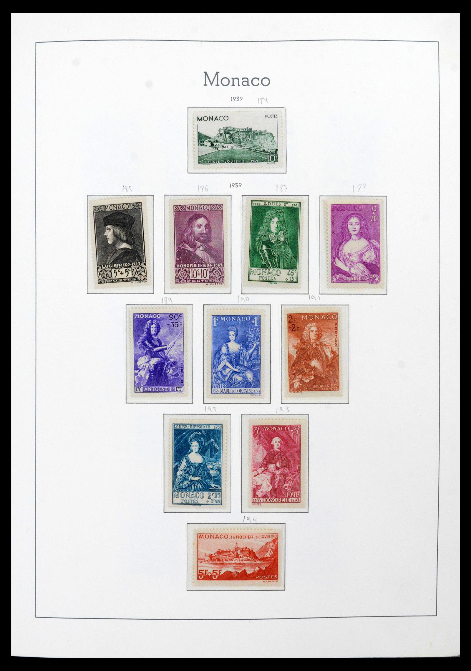 39250 0017 - Postzegelverzameling 39250 Monaco 1885-1995.