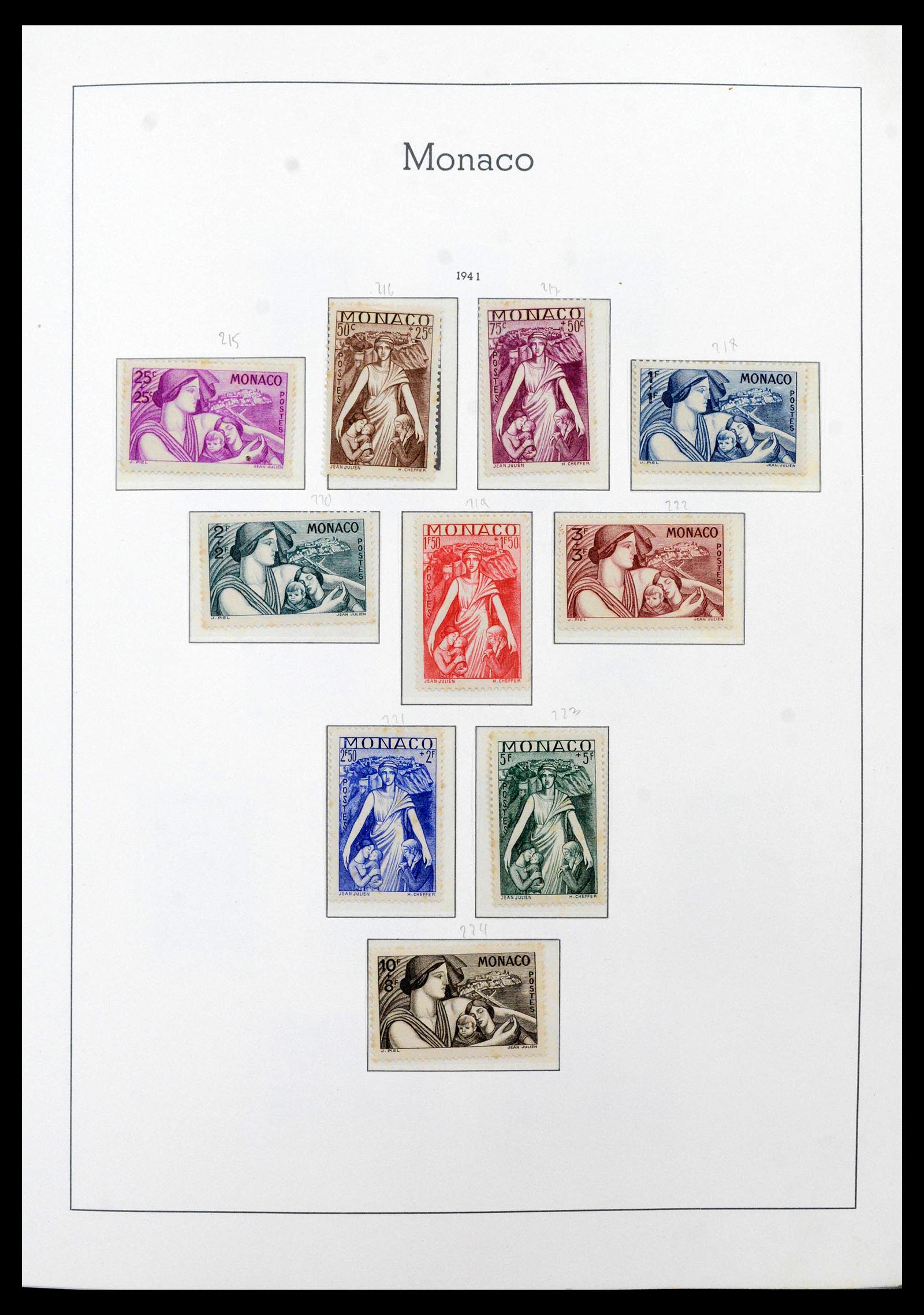39250 0021 - Postzegelverzameling 39250 Monaco 1885-1995.