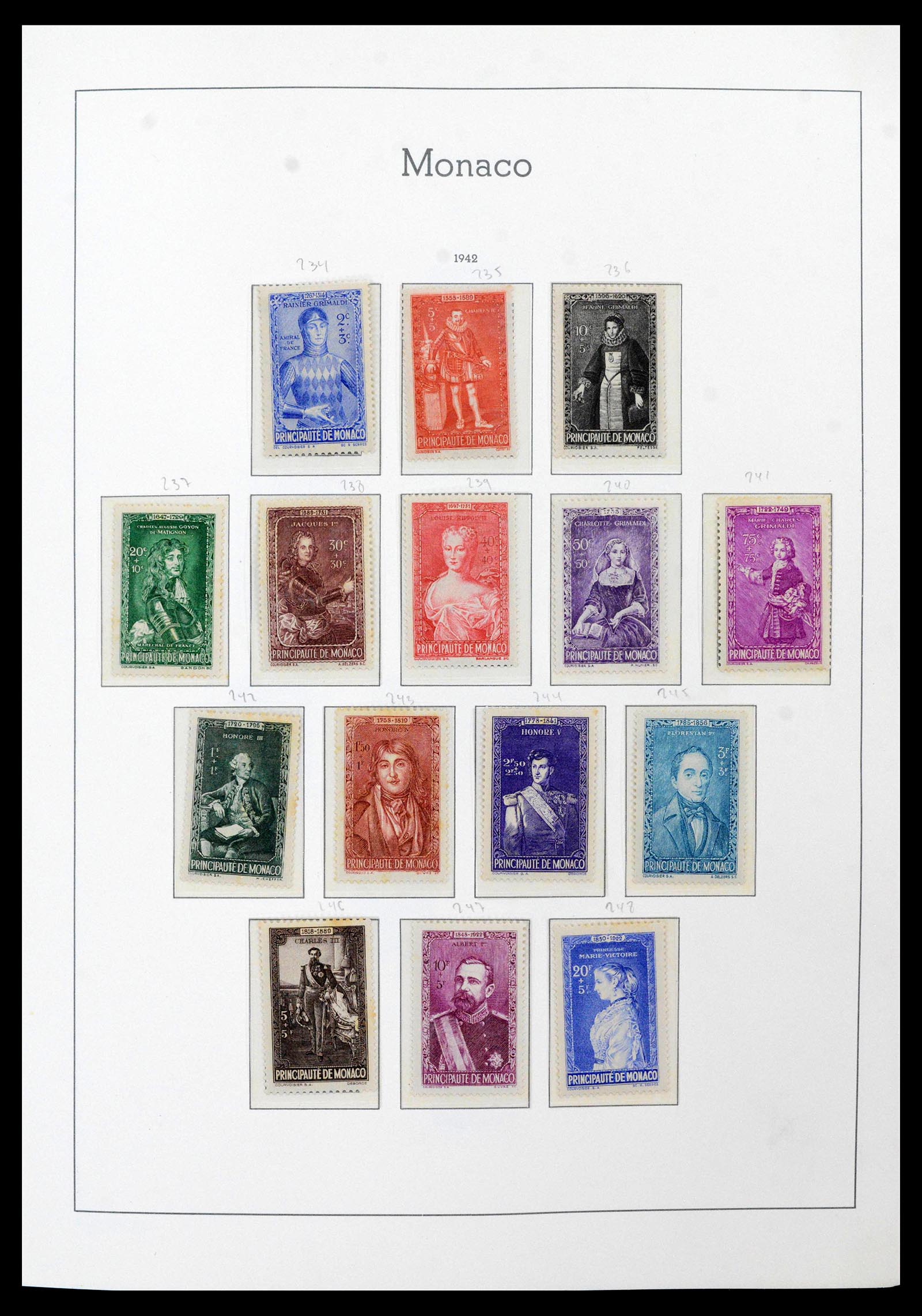 39250 0023 - Postzegelverzameling 39250 Monaco 1885-1995.