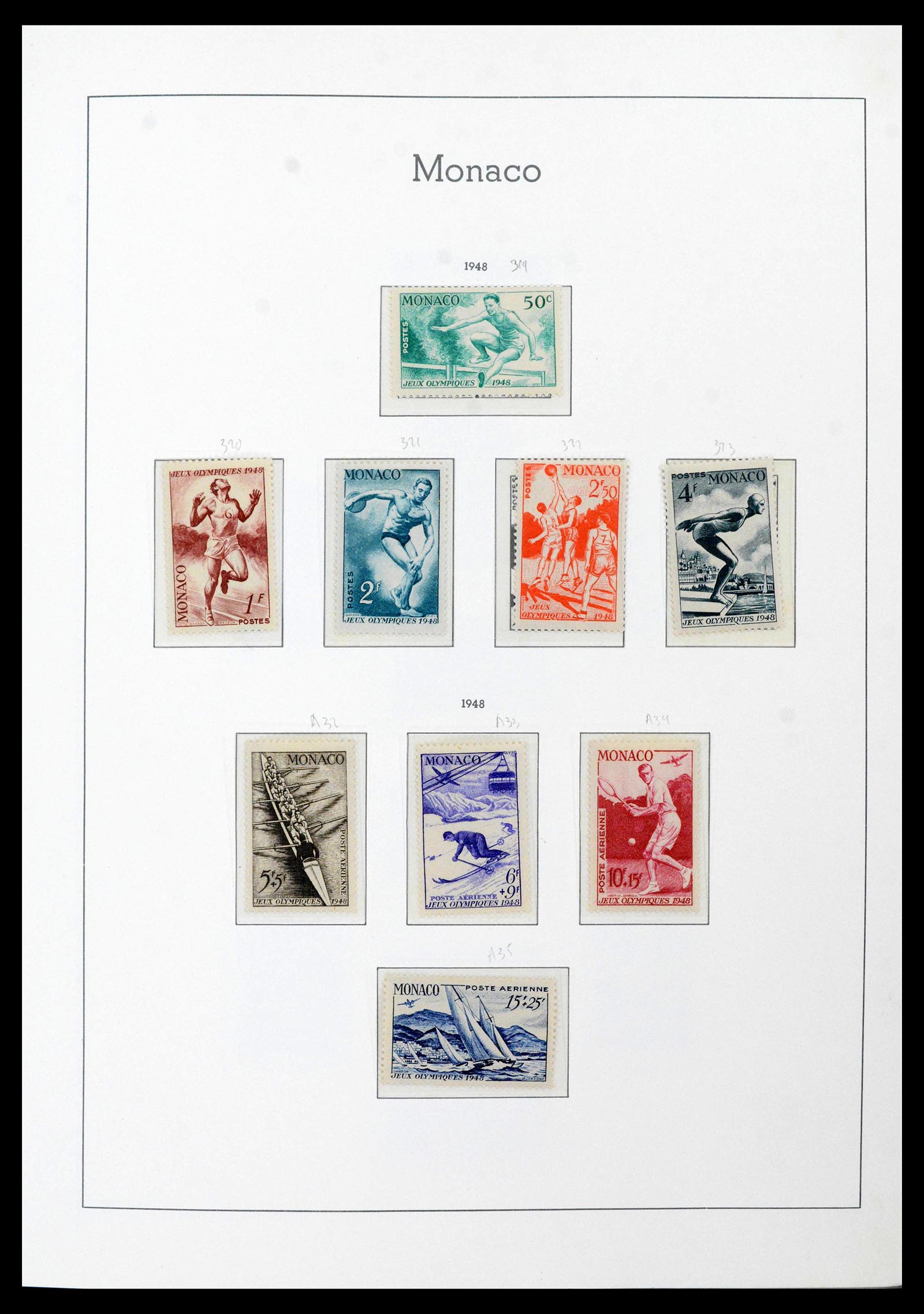39250 0034 - Postzegelverzameling 39250 Monaco 1885-1995.