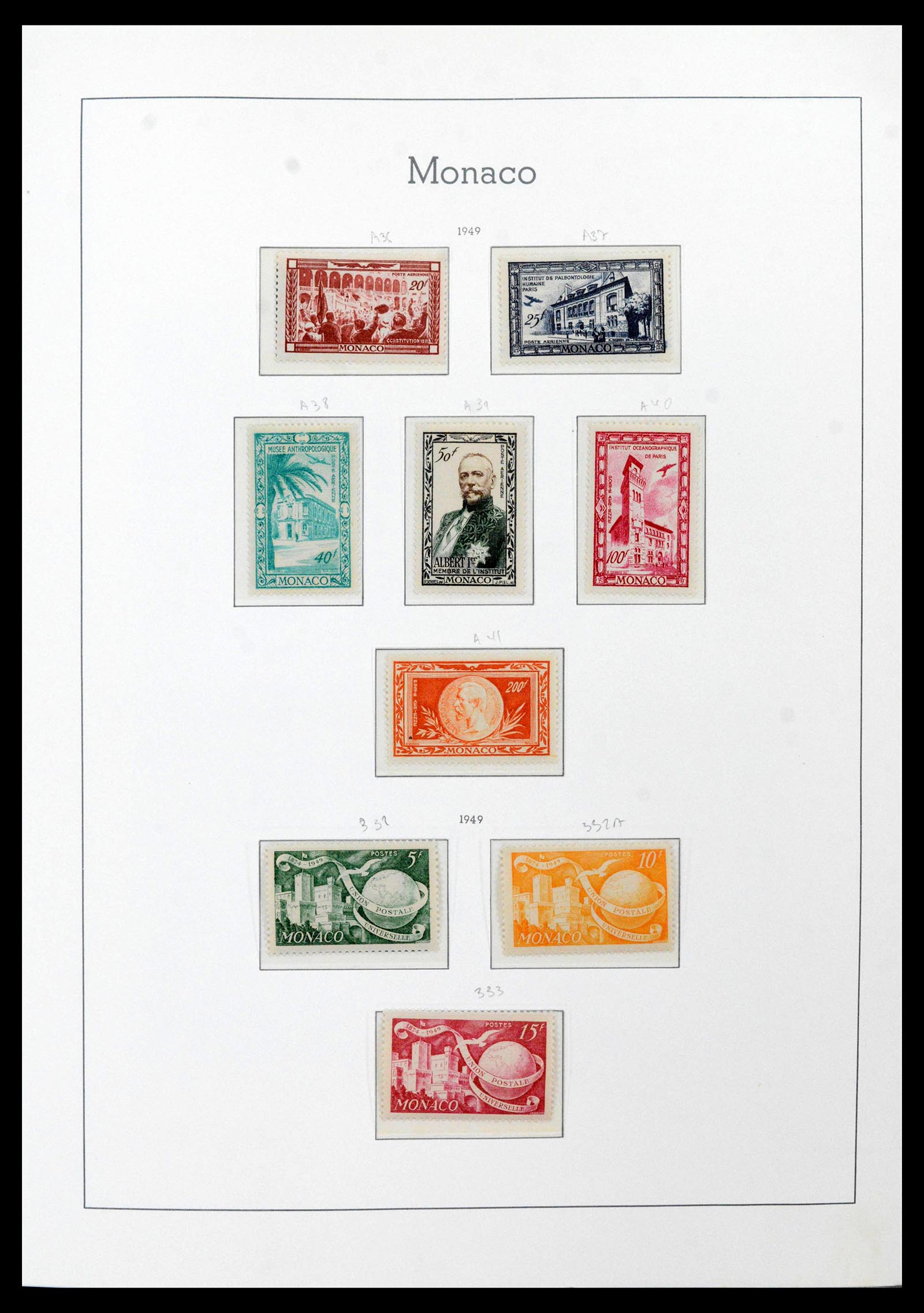 39250 0038 - Postzegelverzameling 39250 Monaco 1885-1995.