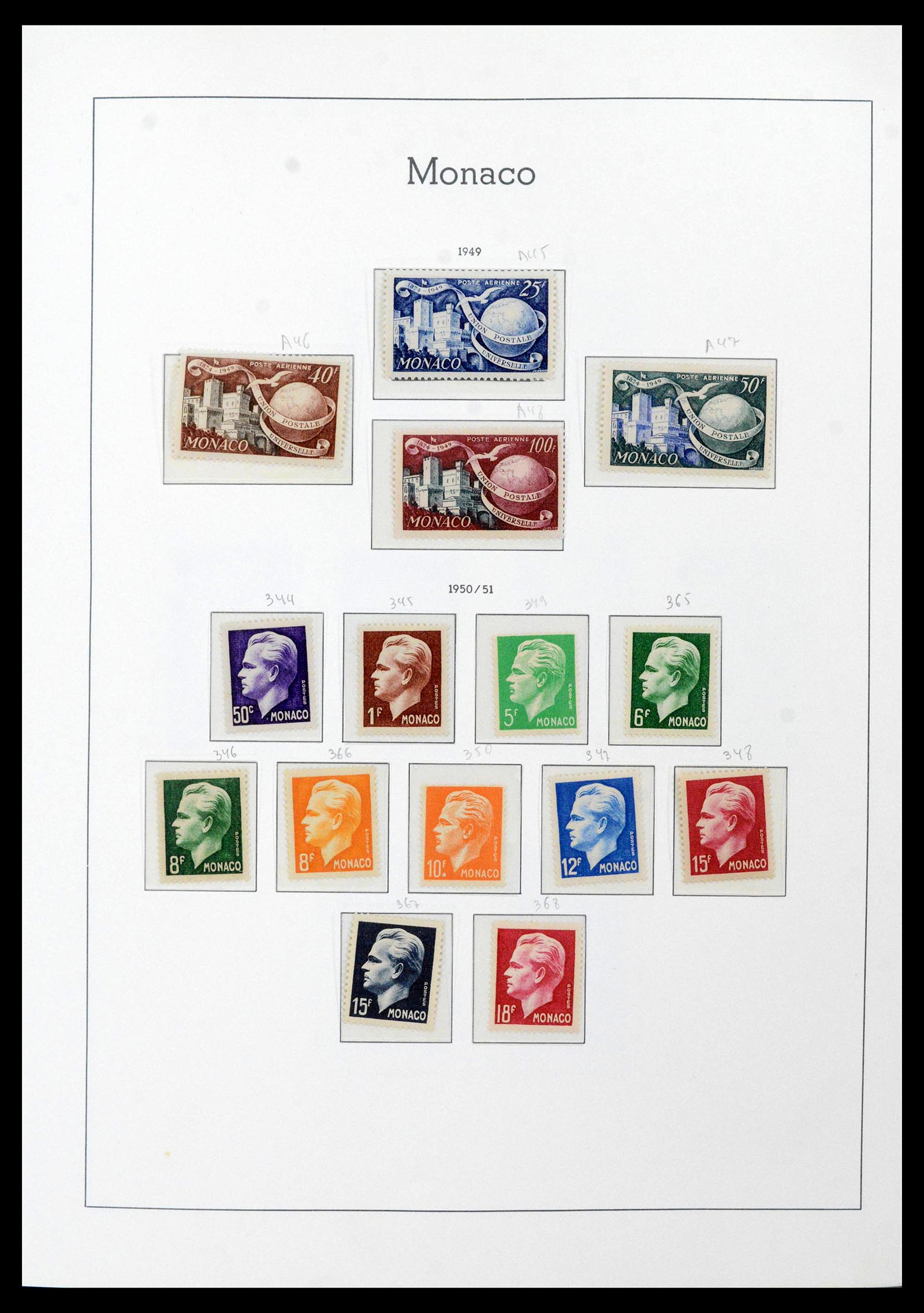 39250 0041 - Postzegelverzameling 39250 Monaco 1885-1995.