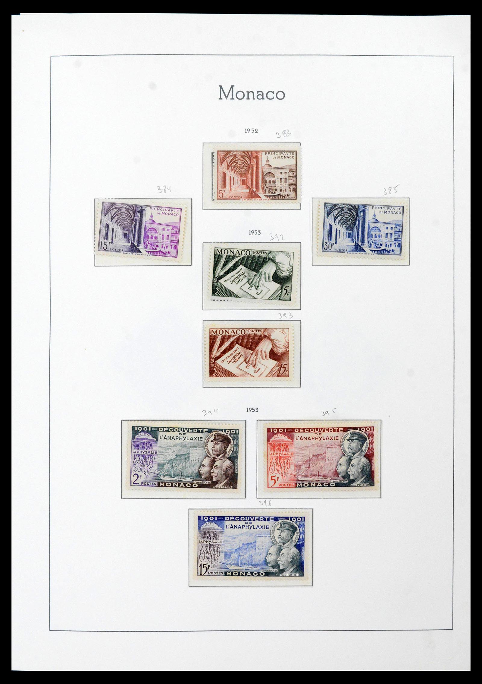 39250 0047 - Postzegelverzameling 39250 Monaco 1885-1995.