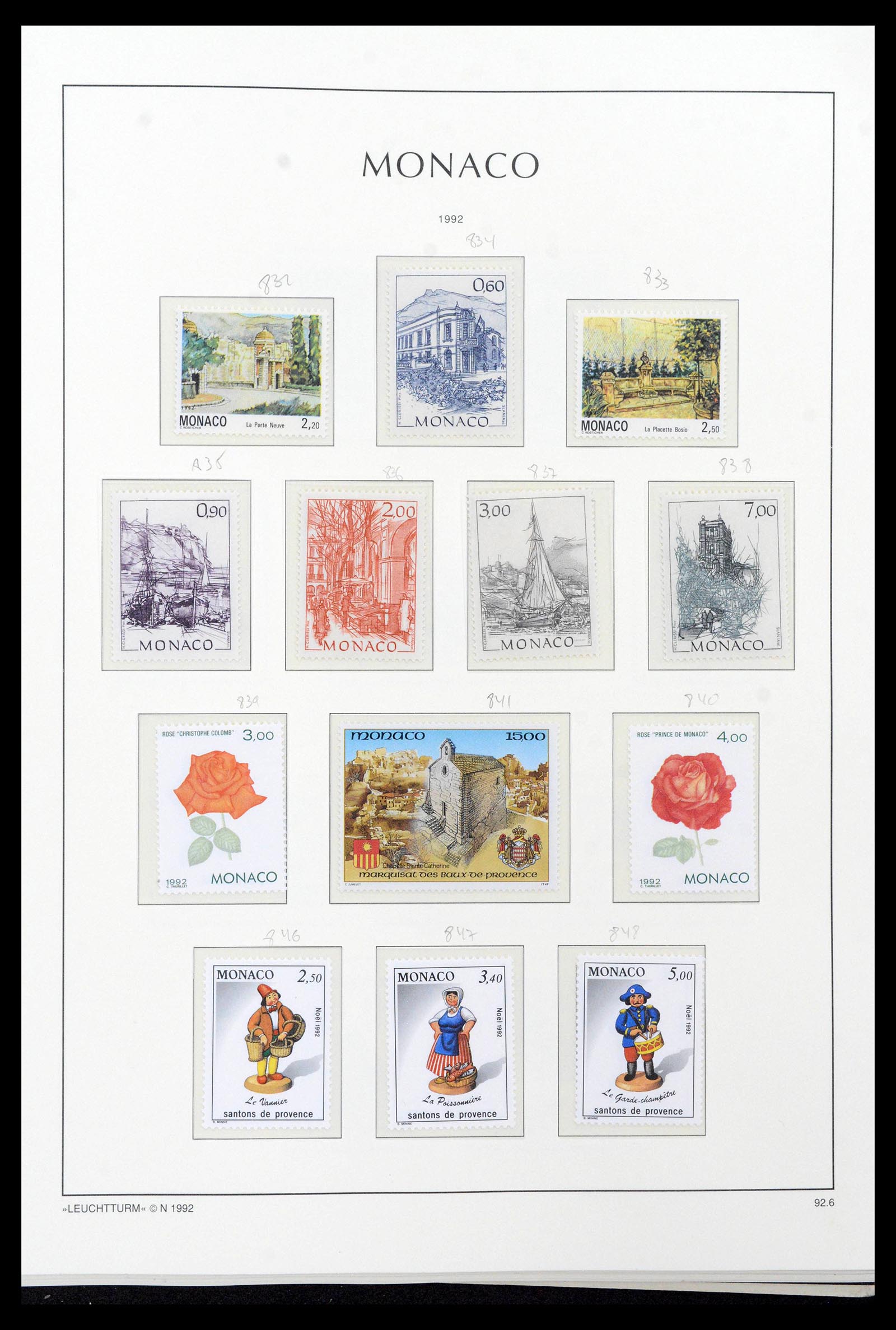 39250 0261 - Postzegelverzameling 39250 Monaco 1885-1995.
