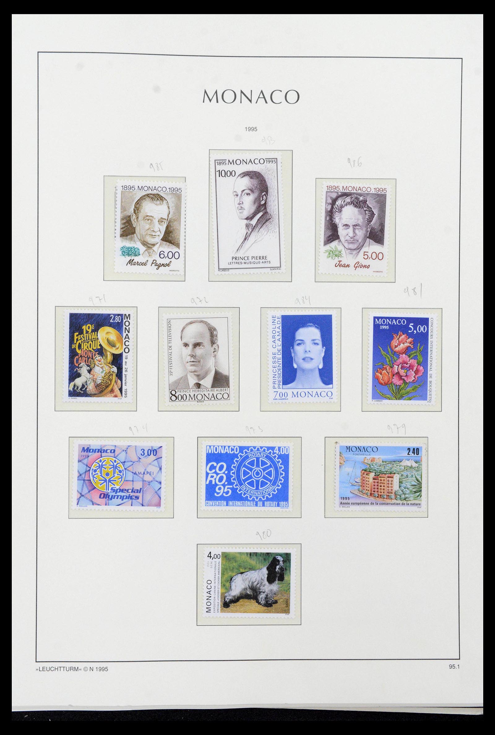 39250 0262 - Postzegelverzameling 39250 Monaco 1885-1995.