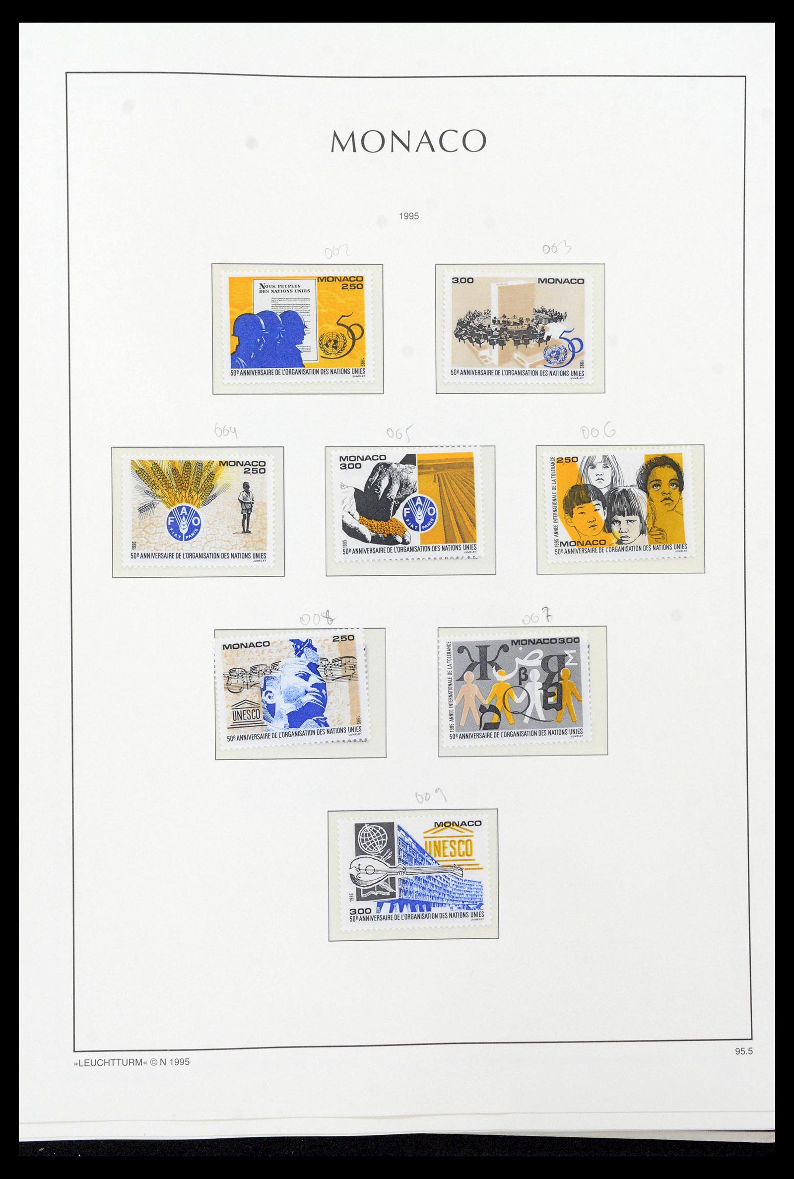 39250 0266 - Postzegelverzameling 39250 Monaco 1885-1995.