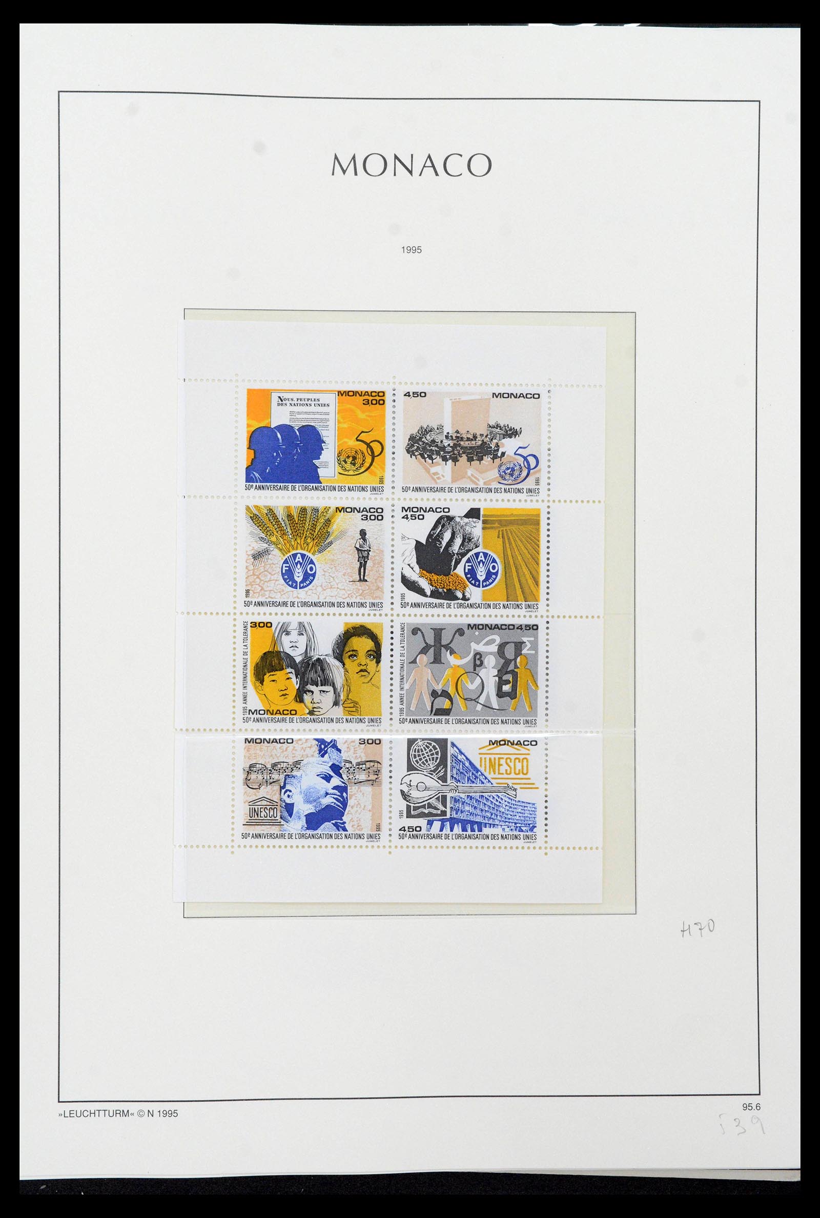 39250 0267 - Postzegelverzameling 39250 Monaco 1885-1995.
