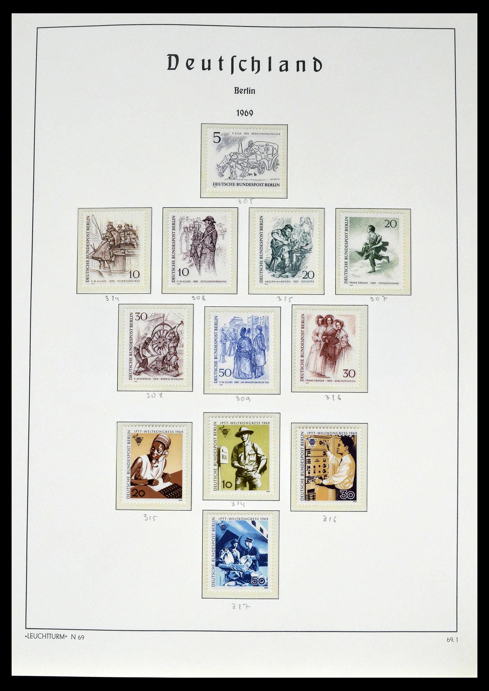 39251 0030 - Stamp collection 39251 Berlin 1948-1990.