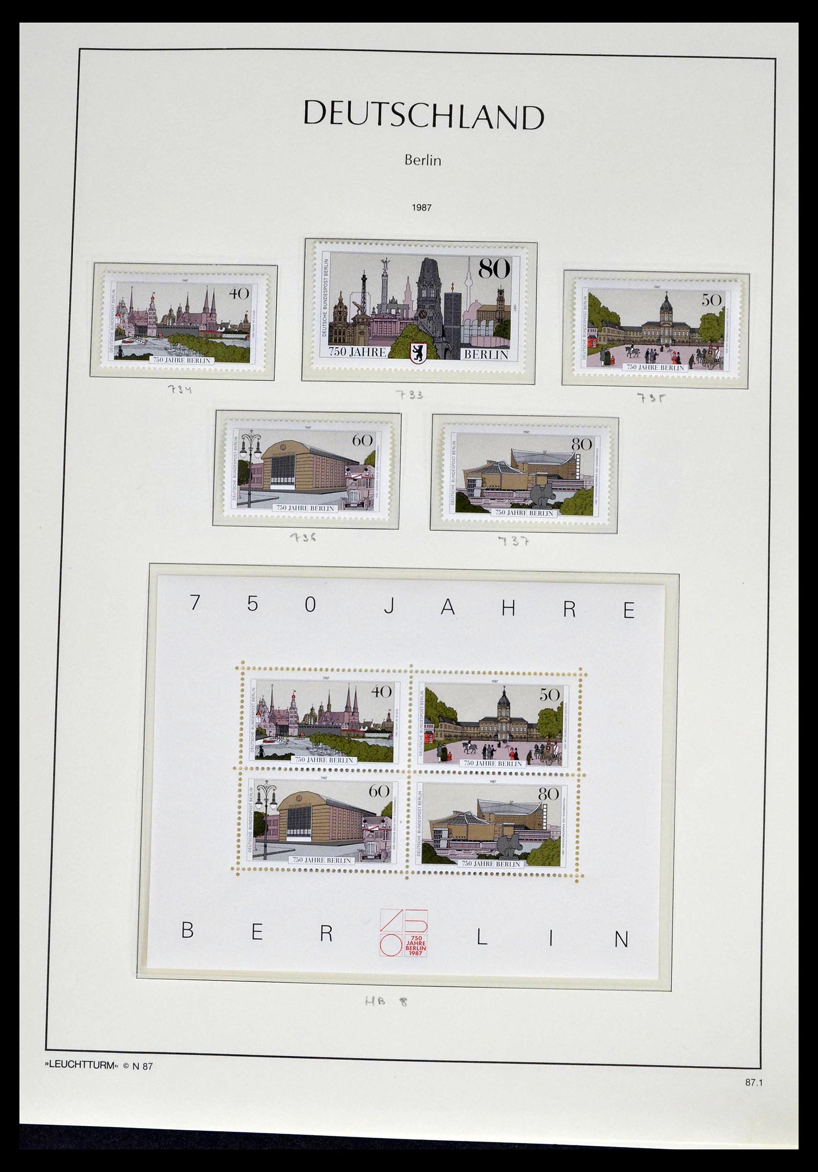 39251 0080 - Stamp collection 39251 Berlin 1948-1990.