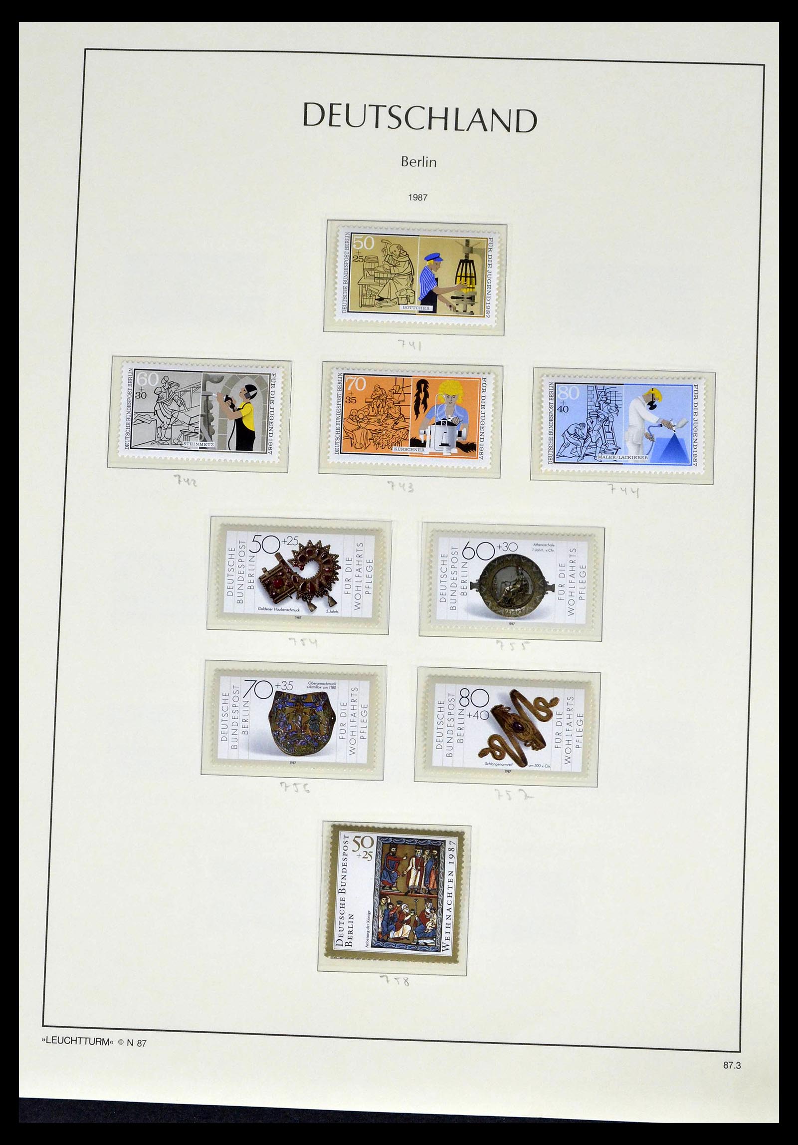 39251 0082 - Postzegelverzameling 39251 Berlijn 1948-1990.