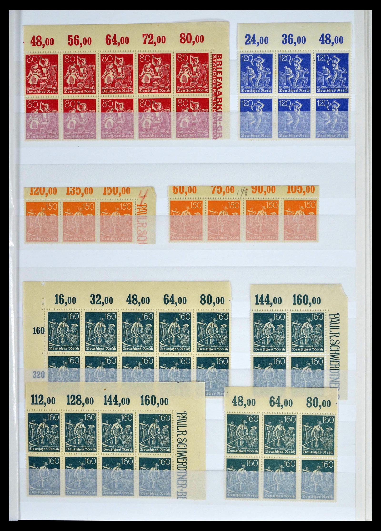 39254 0011 - Stamp collection 39254 German Reich MNH top margins.