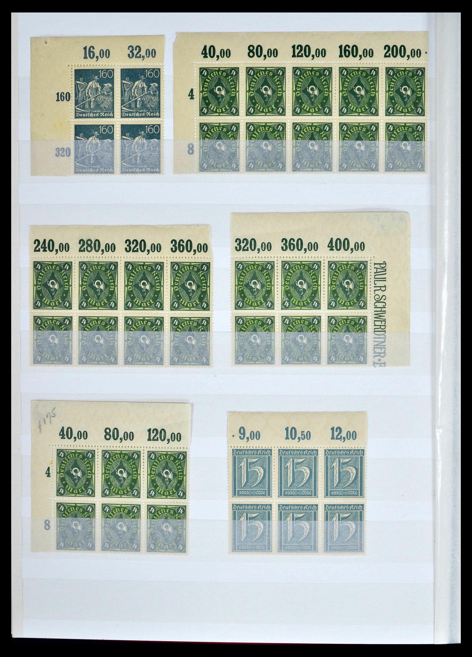 39254 0012 - Postzegelverzameling 39254 Duitse Rijk postfrisse bovenranden.