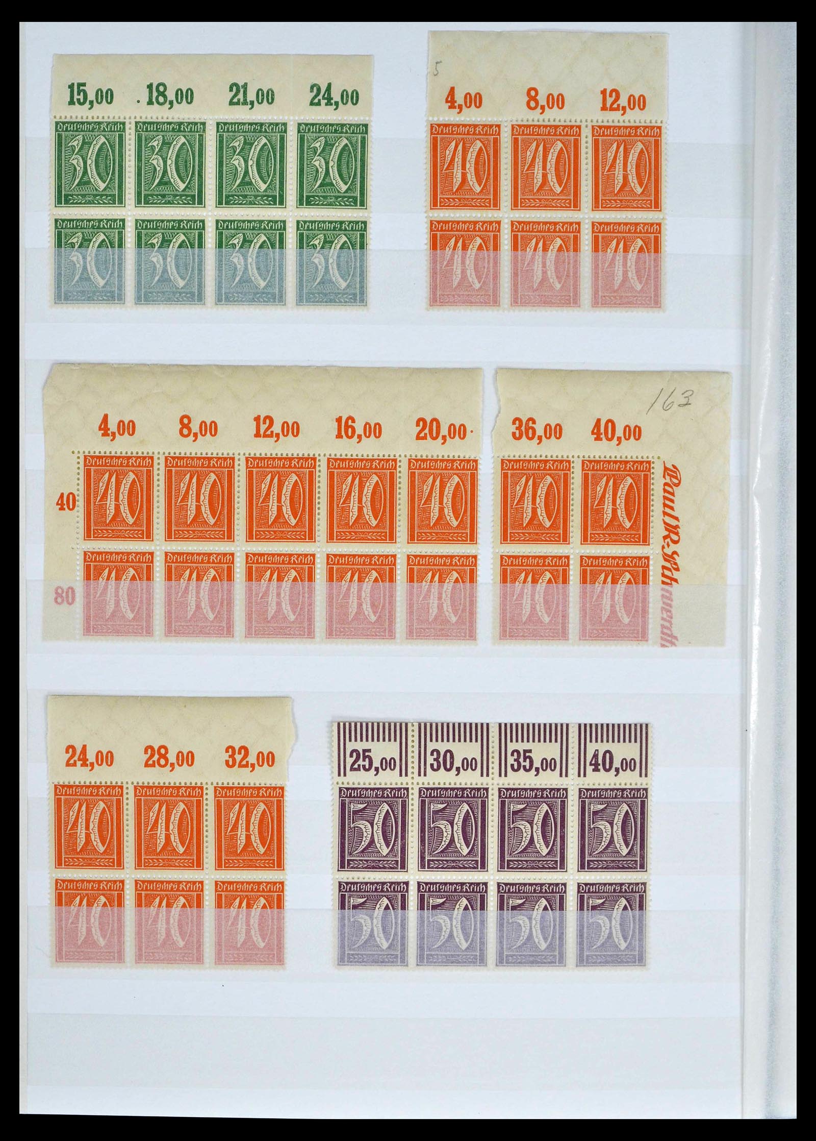 39254 0014 - Postzegelverzameling 39254 Duitse Rijk postfrisse bovenranden.