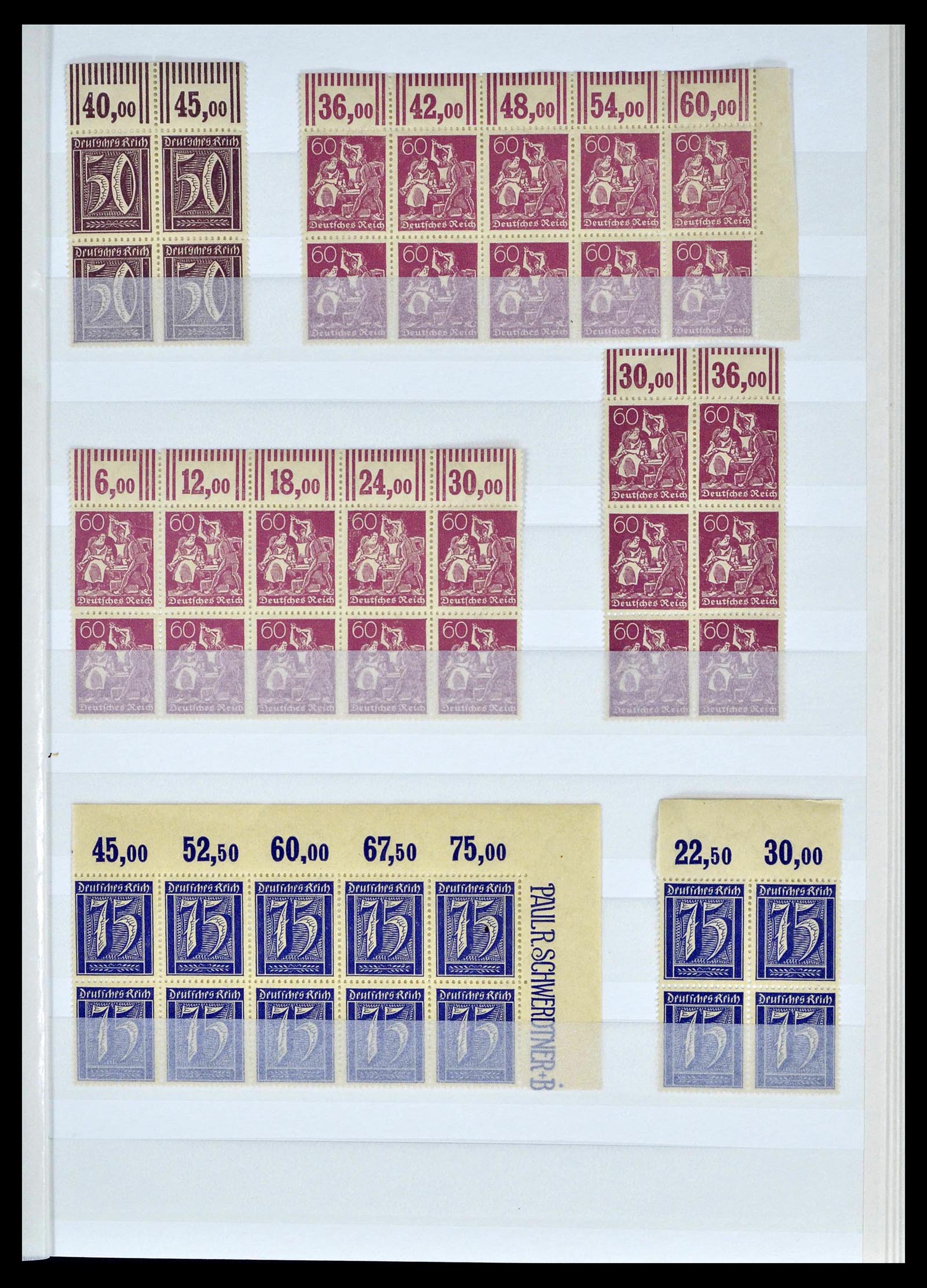 39254 0015 - Postzegelverzameling 39254 Duitse Rijk postfrisse bovenranden.