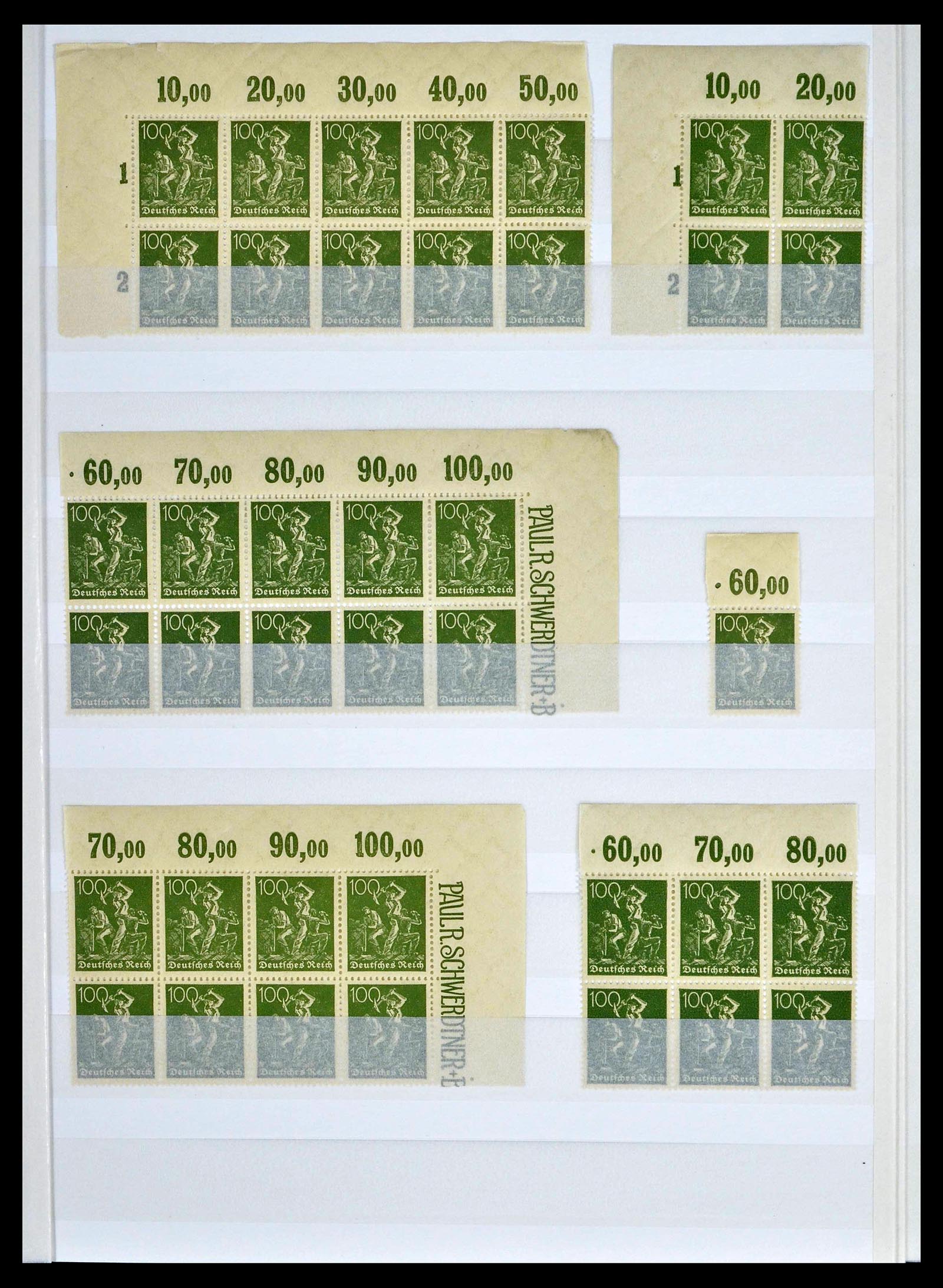 39254 0017 - Stamp collection 39254 German Reich MNH top margins.