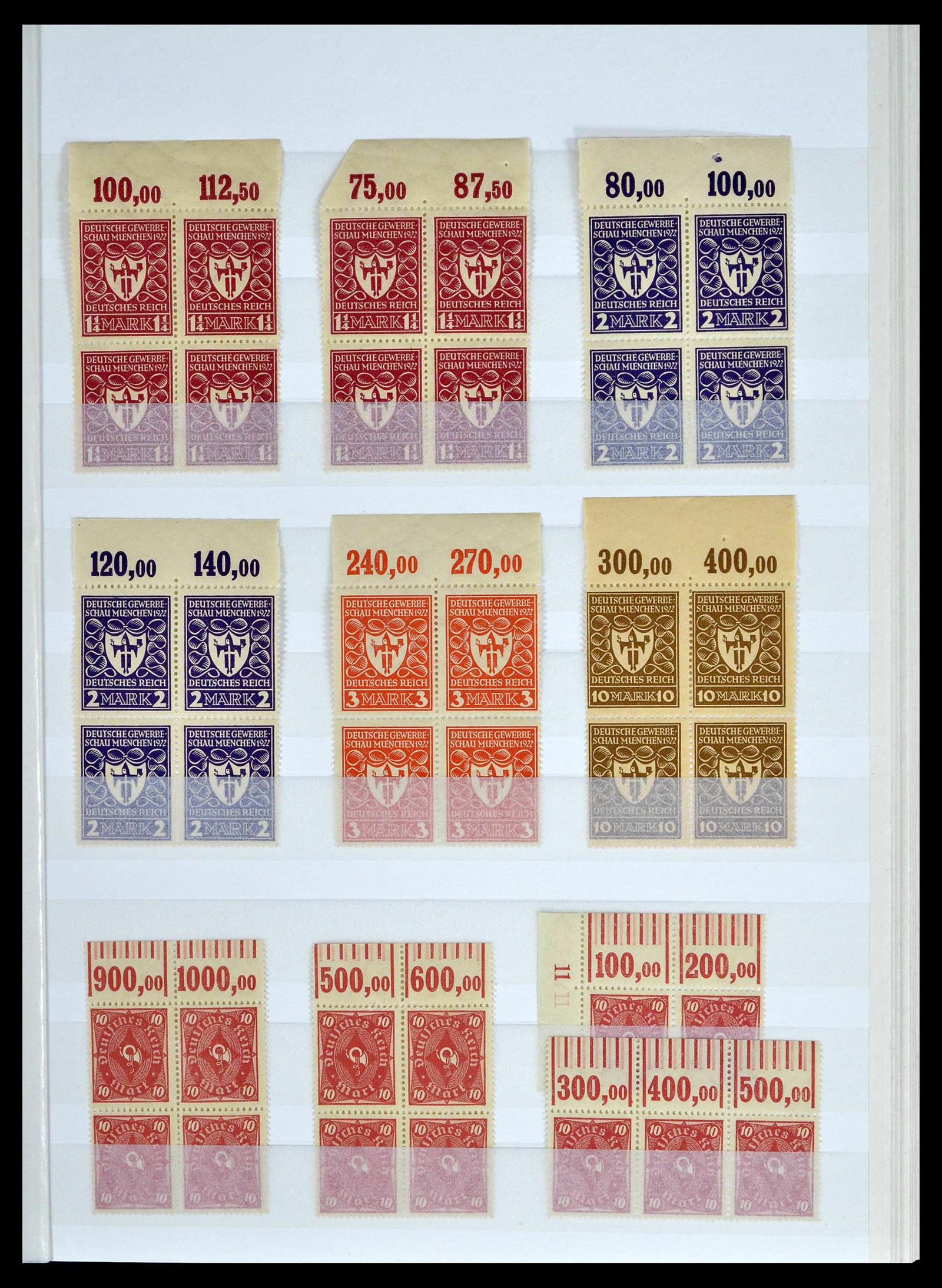 39254 0021 - Postzegelverzameling 39254 Duitse Rijk postfrisse bovenranden.