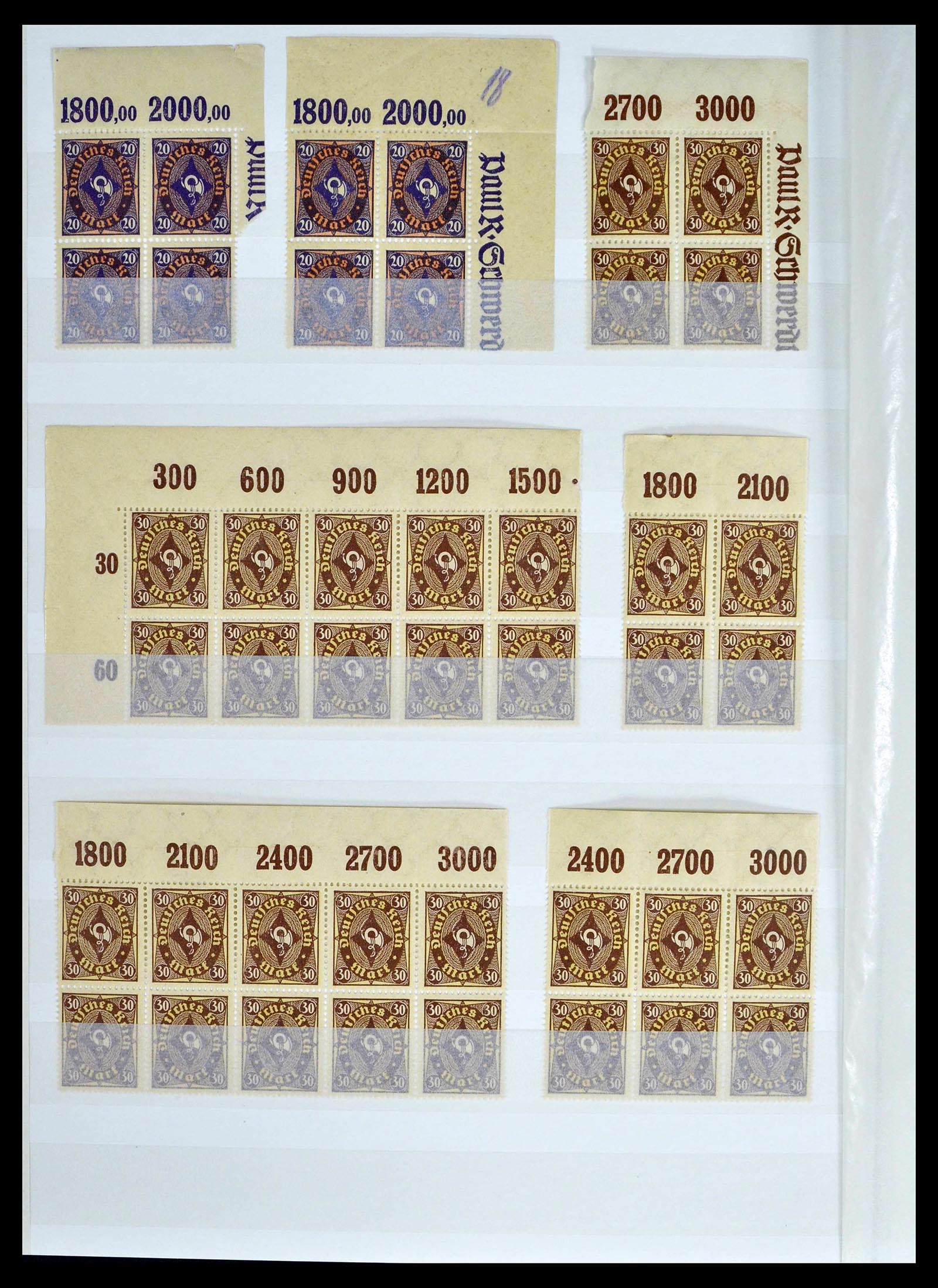 39254 0022 - Stamp collection 39254 German Reich MNH top margins.