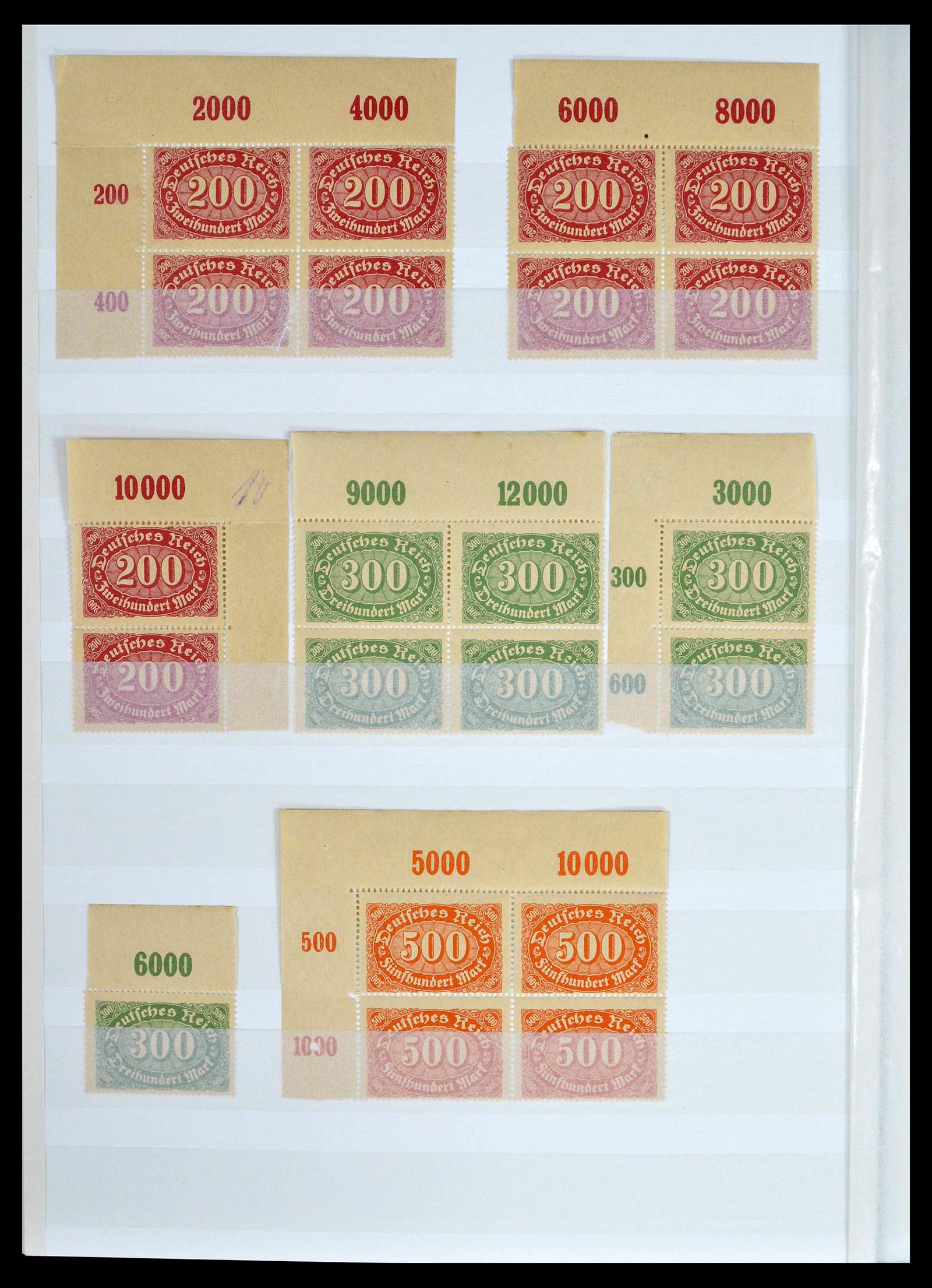 39254 0024 - Postzegelverzameling 39254 Duitse Rijk postfrisse bovenranden.