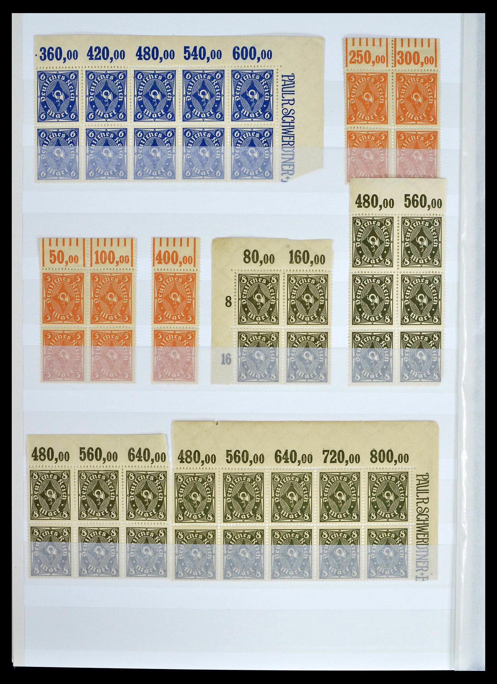 39254 0026 - Stamp collection 39254 German Reich MNH top margins.