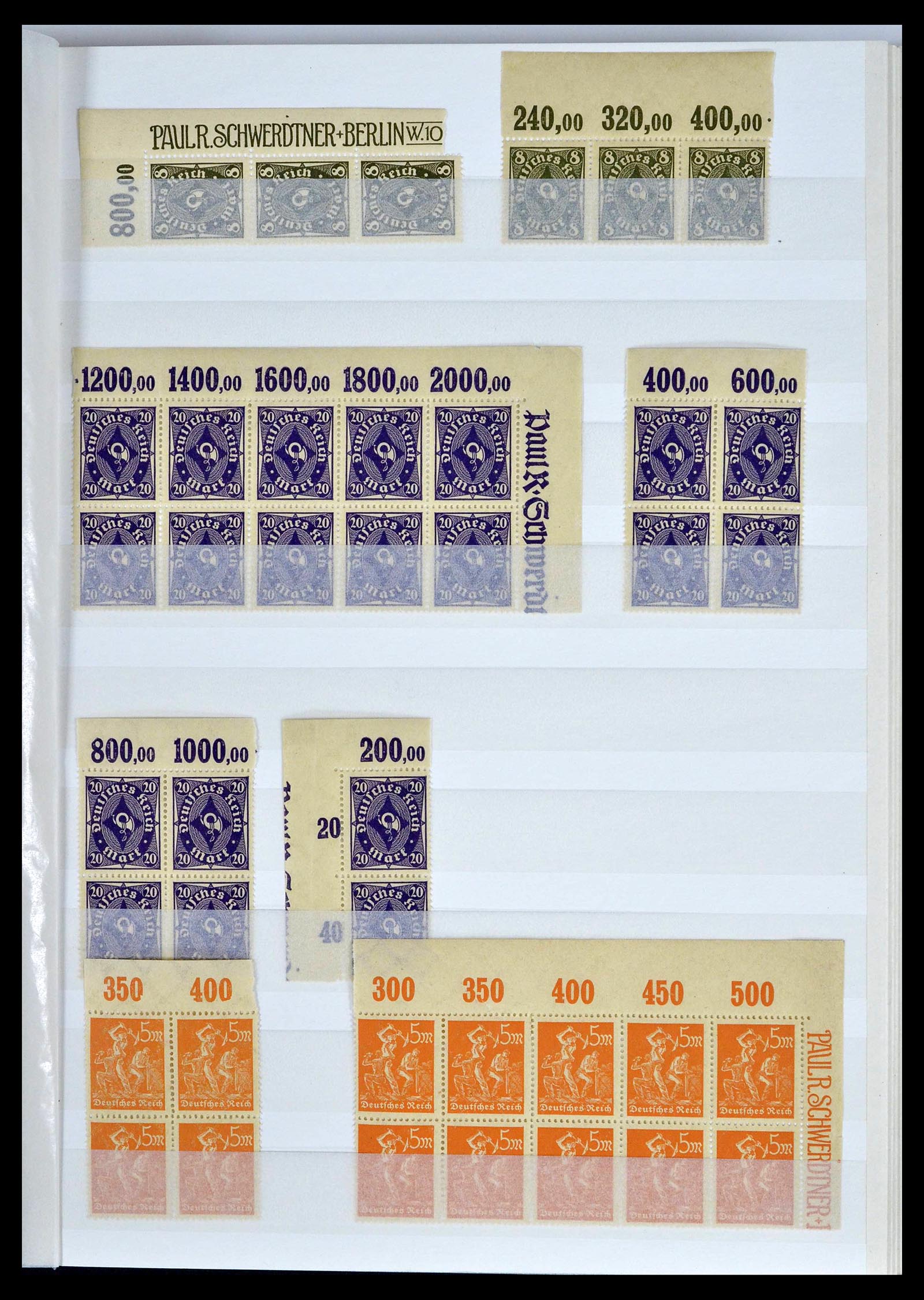 39254 0027 - Stamp collection 39254 German Reich MNH top margins.