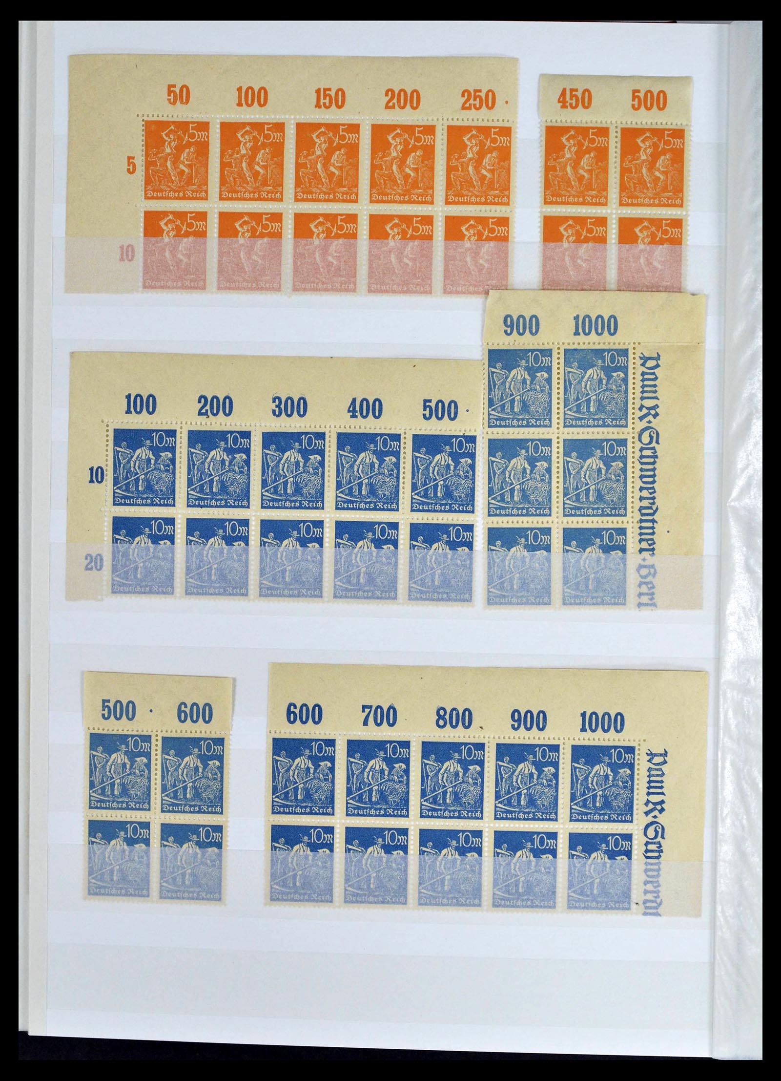 39254 0028 - Stamp collection 39254 German Reich MNH top margins.
