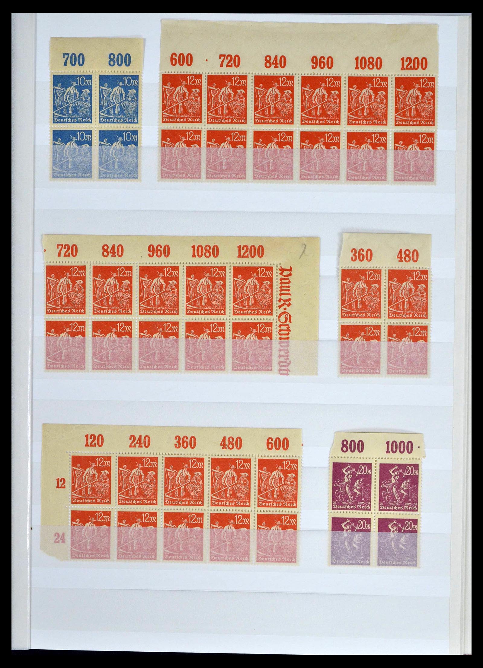 39254 0029 - Stamp collection 39254 German Reich MNH top margins.