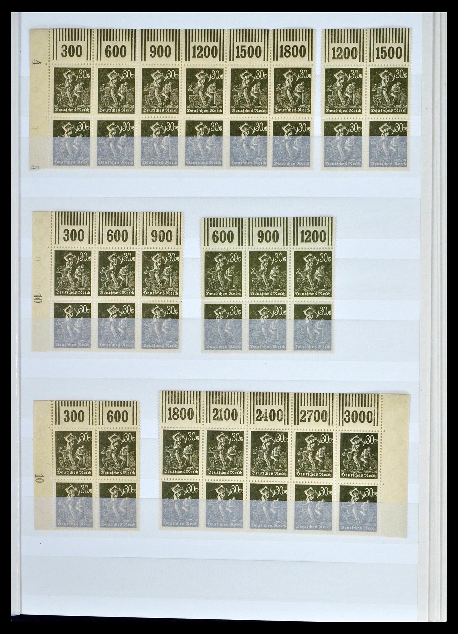 39254 0031 - Stamp collection 39254 German Reich MNH top margins.