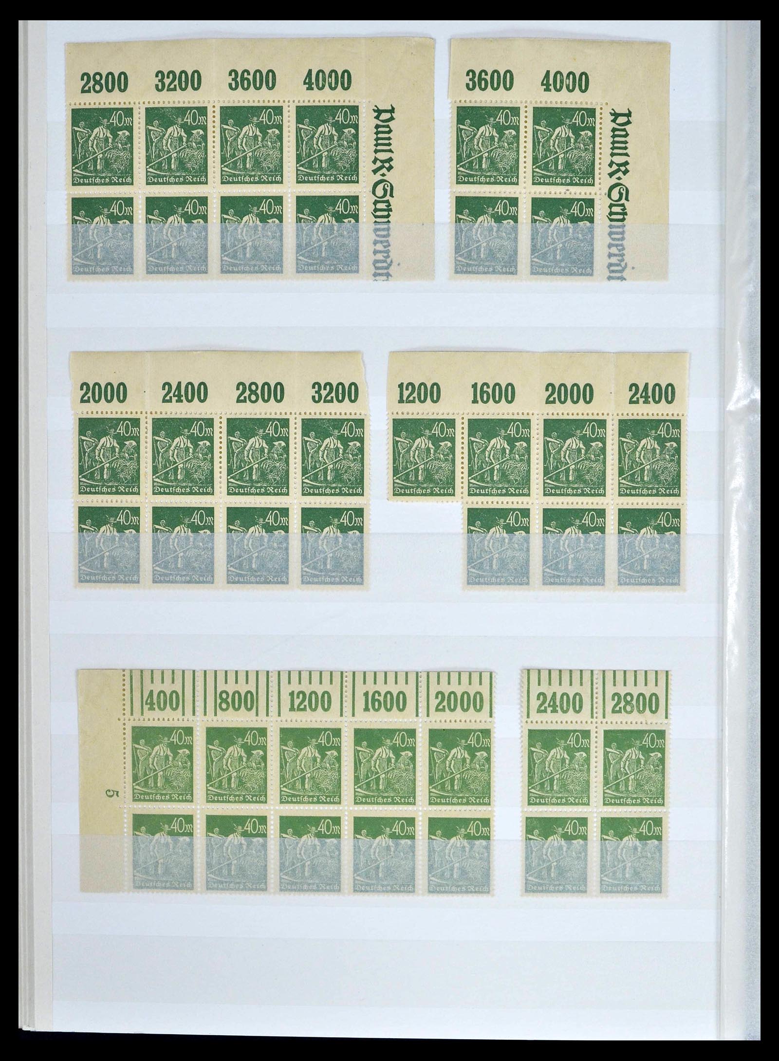 39254 0032 - Stamp collection 39254 German Reich MNH top margins.