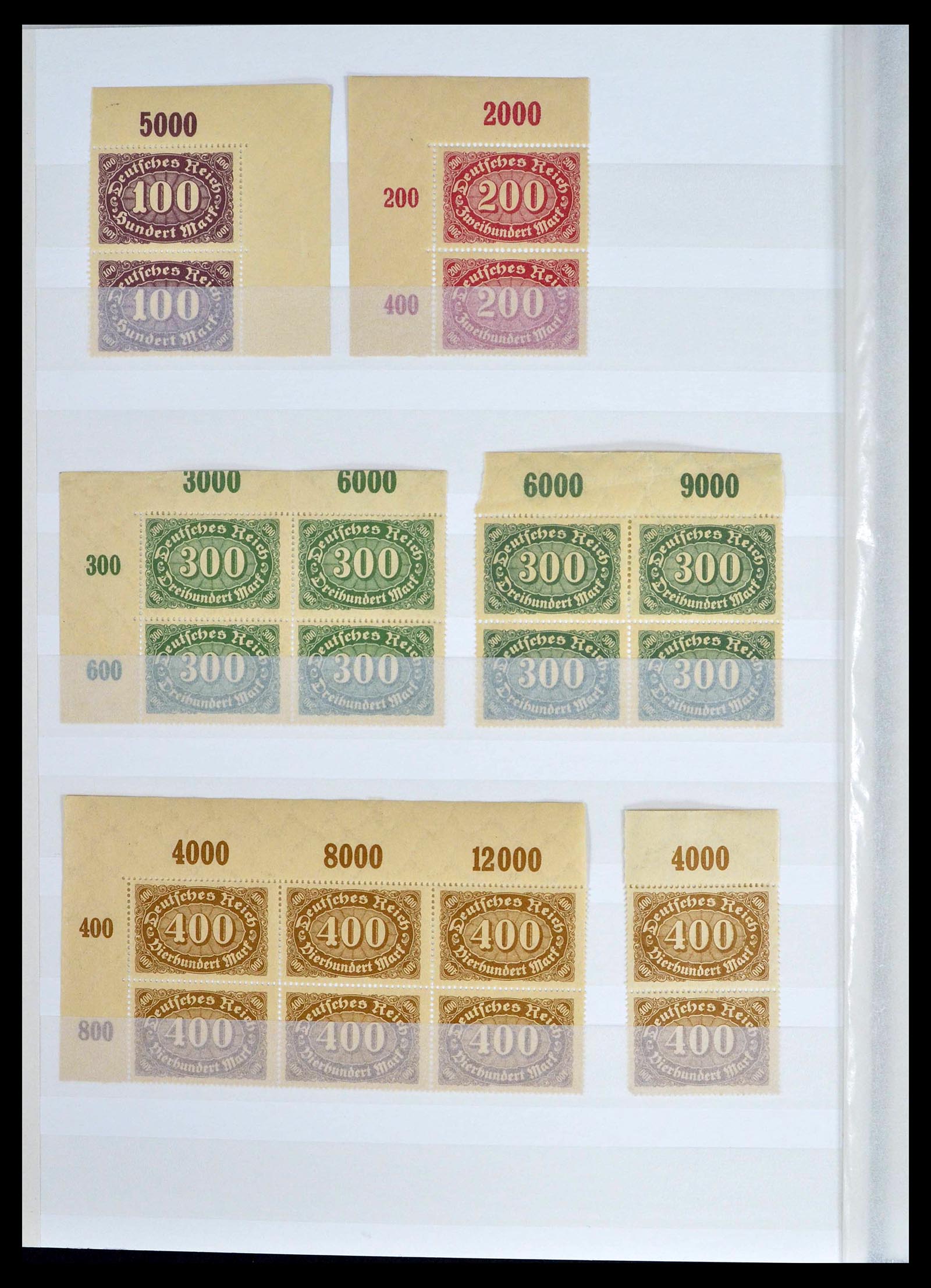 39254 0034 - Postzegelverzameling 39254 Duitse Rijk postfrisse bovenranden.